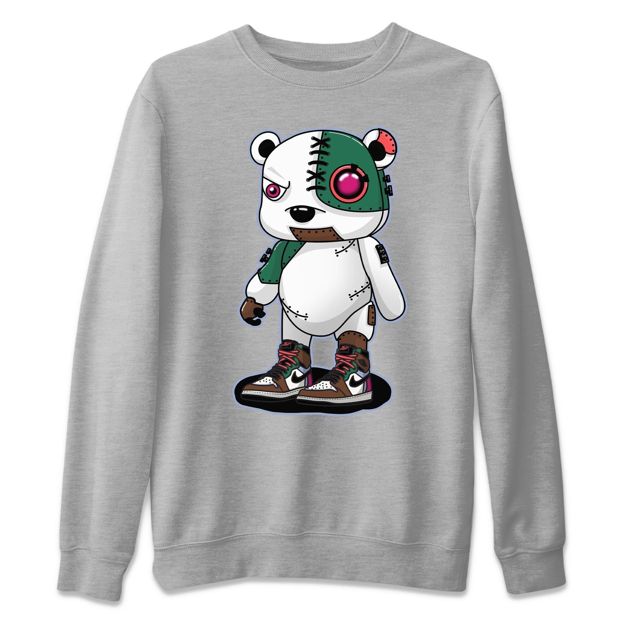 Jordan 1 Hand Crafted Sneaker Matching T-Shirt Cyborg Bear Sneaker Tees Jordan 1 Hand Crafted Sneaker Release Tees Crew Neck Tees