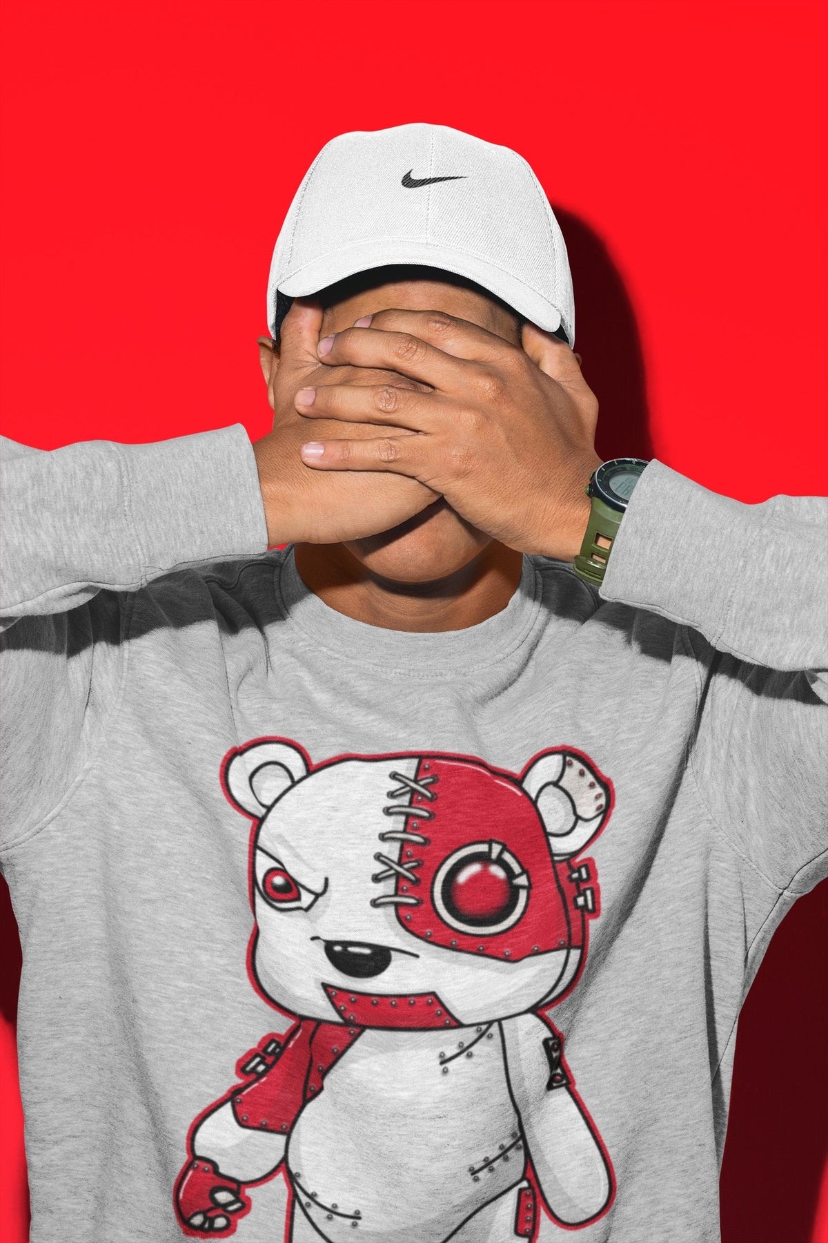 Jordan 1 Newstalgia Sneaker Matching T-Shirt Cyborg Bear Sneaker Tees Jordan 1 Newstalgia Sneaker Release Tees Crew Neck Tees