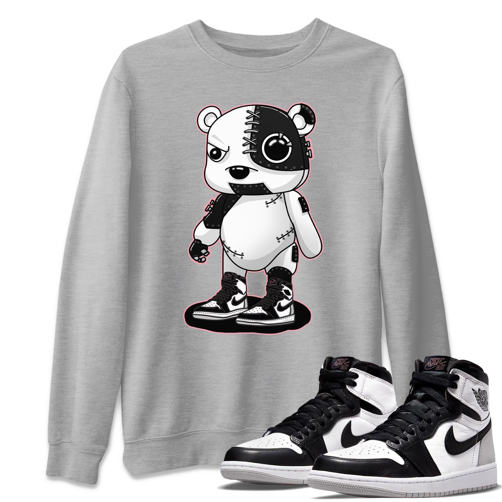 Jordan 1 Stage Haze Sneaker Matching T-Shirt Cyborg Bear Sneaker Tees Jordan 1 Stage Haze Sneaker Release Tees Crew Neck Tees