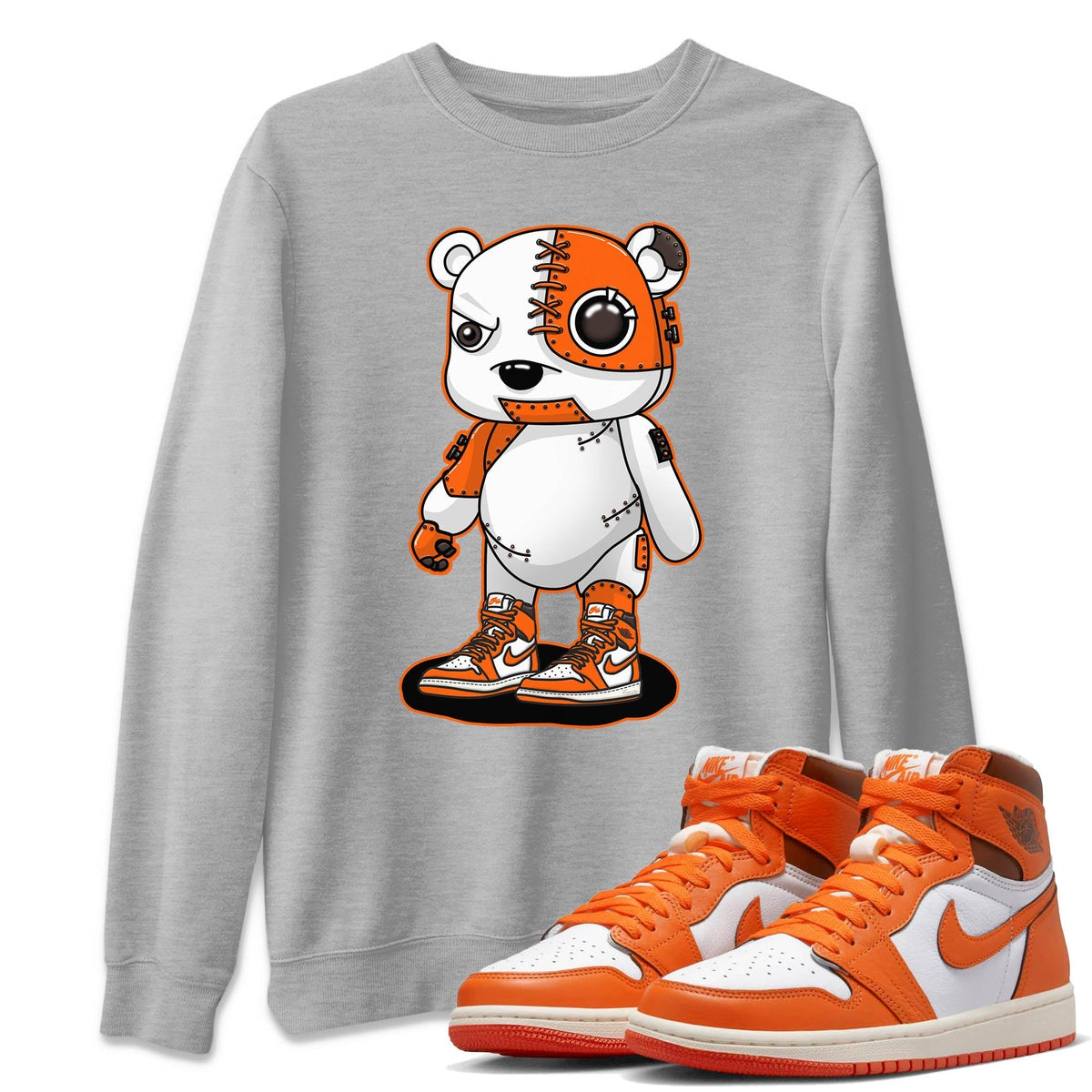 Jordan 1 Starfish Sneaker Matching T-Shirt Cyborg Bear Sneaker Tees Jordan 1 Starfish Sneaker Release Tees Crew Neck Tees