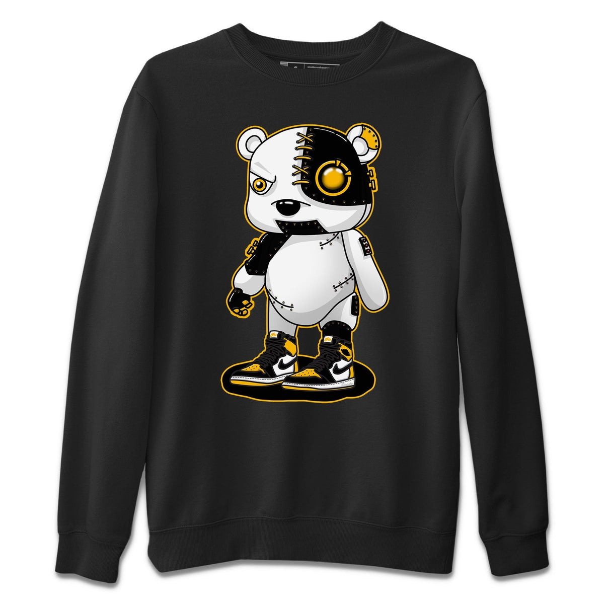 Jordan 1 Taxi Sneaker Matching T-Shirt Cyborg Bear Sneaker Tees Jordan 1 Taxi Sneaker Release Tees Crew Neck Tees