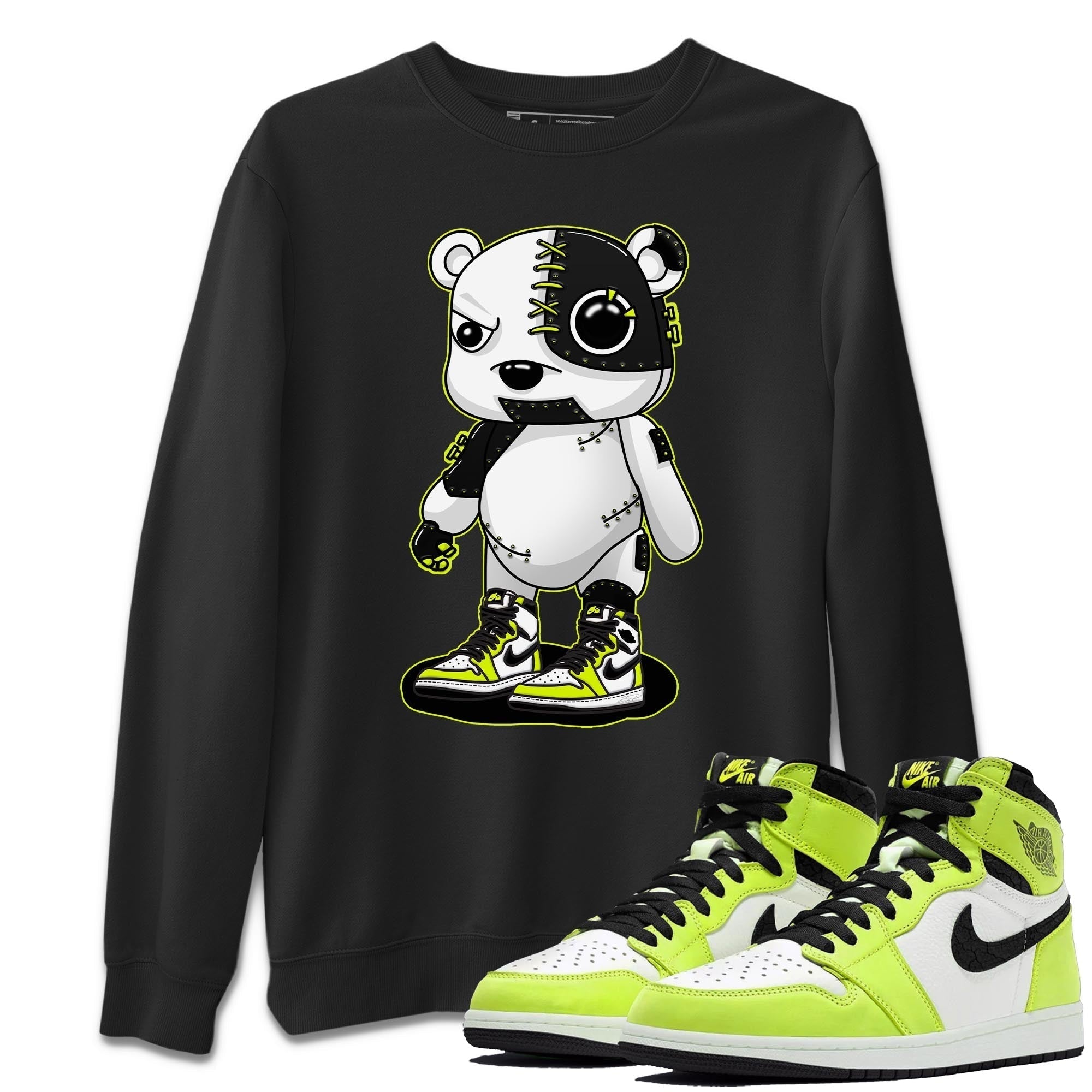 Jordan 1 Visionaire Sneaker Matching T-Shirt Cyborg Bear Sneaker Tees Jordan 1 Visionaire Sneaker Release Tees Crew Neck Tees