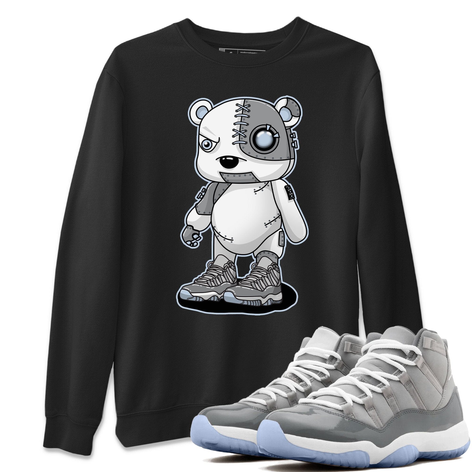 Jordan 11 Cool Grey Shirt To Match Jordans Cyborg Bear Sneaker Tees Jordan 11 Cool Grey Drip Gear Zone Sneaker Matching Clothing Unisex Shirts