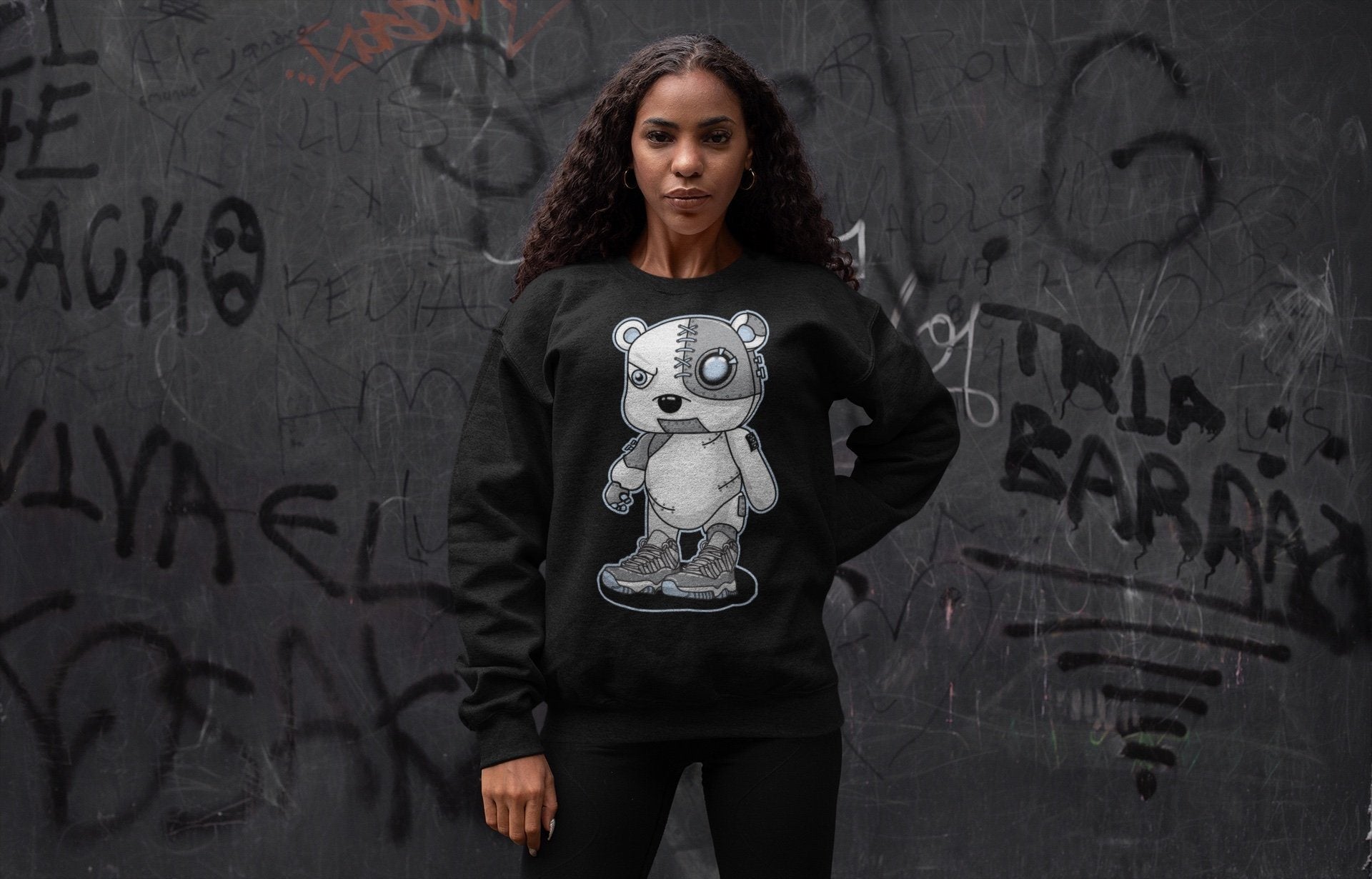 Jordan 11 Cool Grey Shirt To Match Jordans Cyborg Bear Sneaker Tees Jordan 11 Cool Grey Drip Gear Zone Sneaker Matching Clothing Unisex Shirts