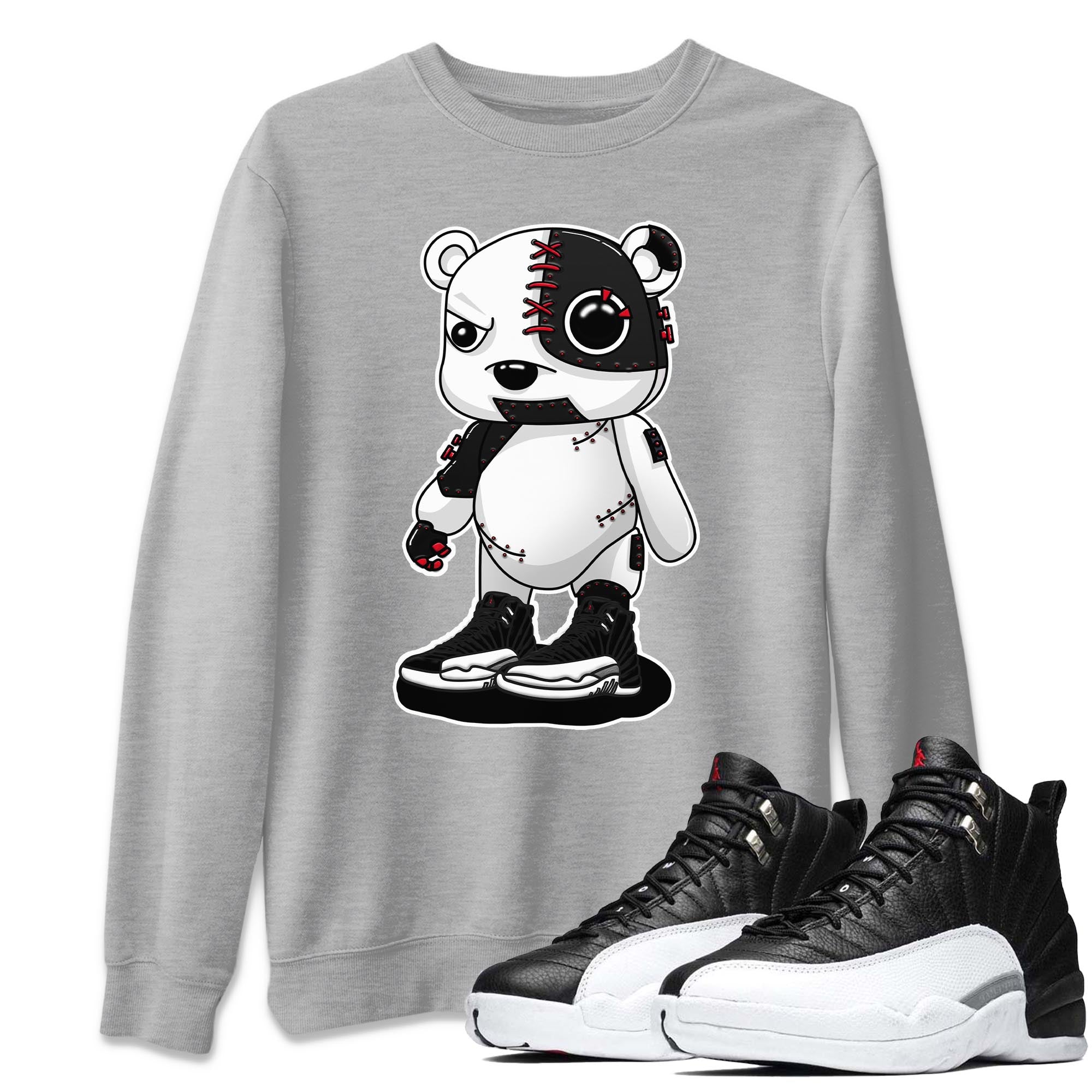 Jordan 12 Playoffs Shirt To Match Jordans Cyborg Bear Sneaker Tees Jordan 12 Playoffs Drip Gear Zone Sneaker Matching Clothing Unisex Shirts