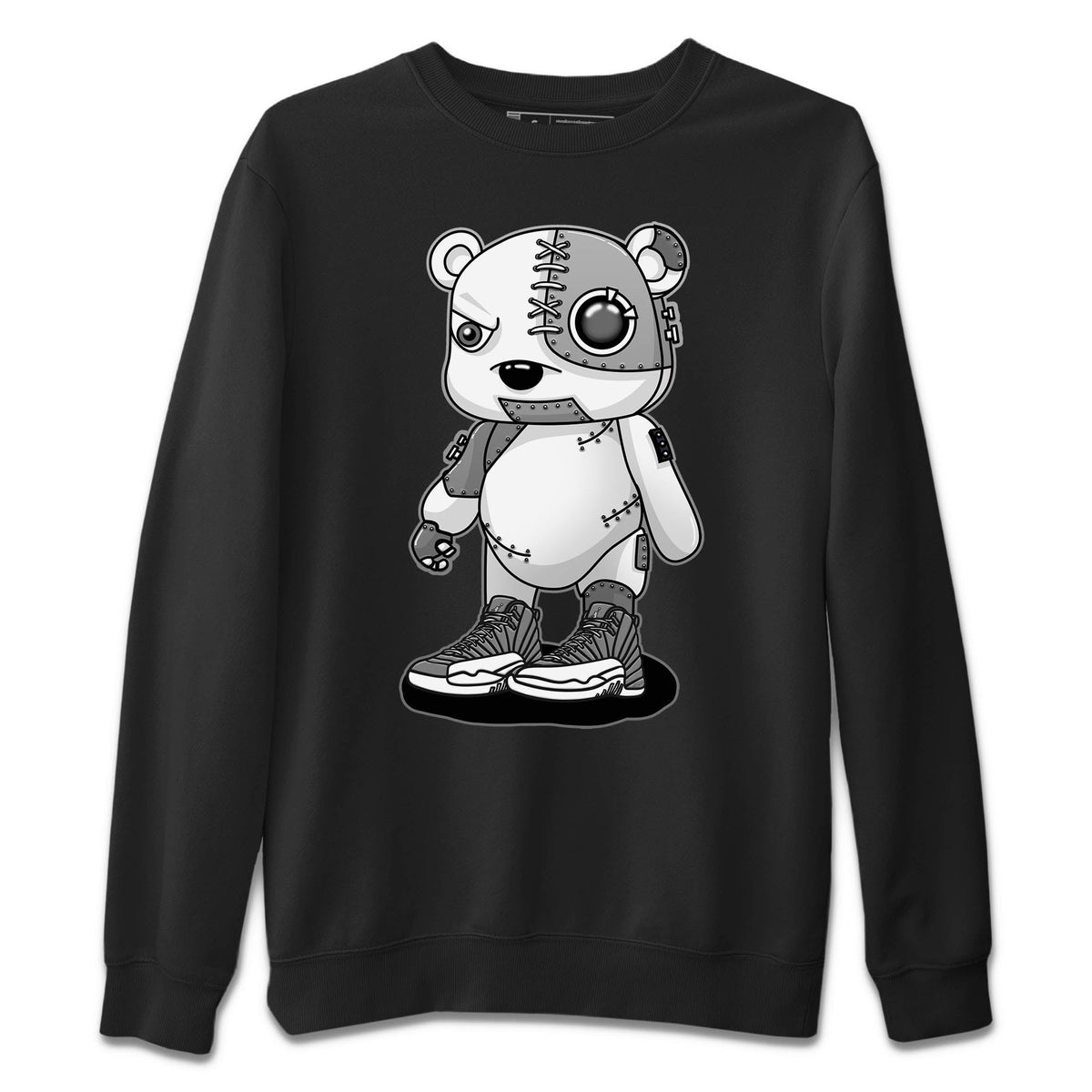 Jordan 12 Stealth Sneaker Matching T-Shirt Cyborg Bear Sneaker Tees Jordan 12 Stealth Sneaker Release Tees Crew Neck Tees