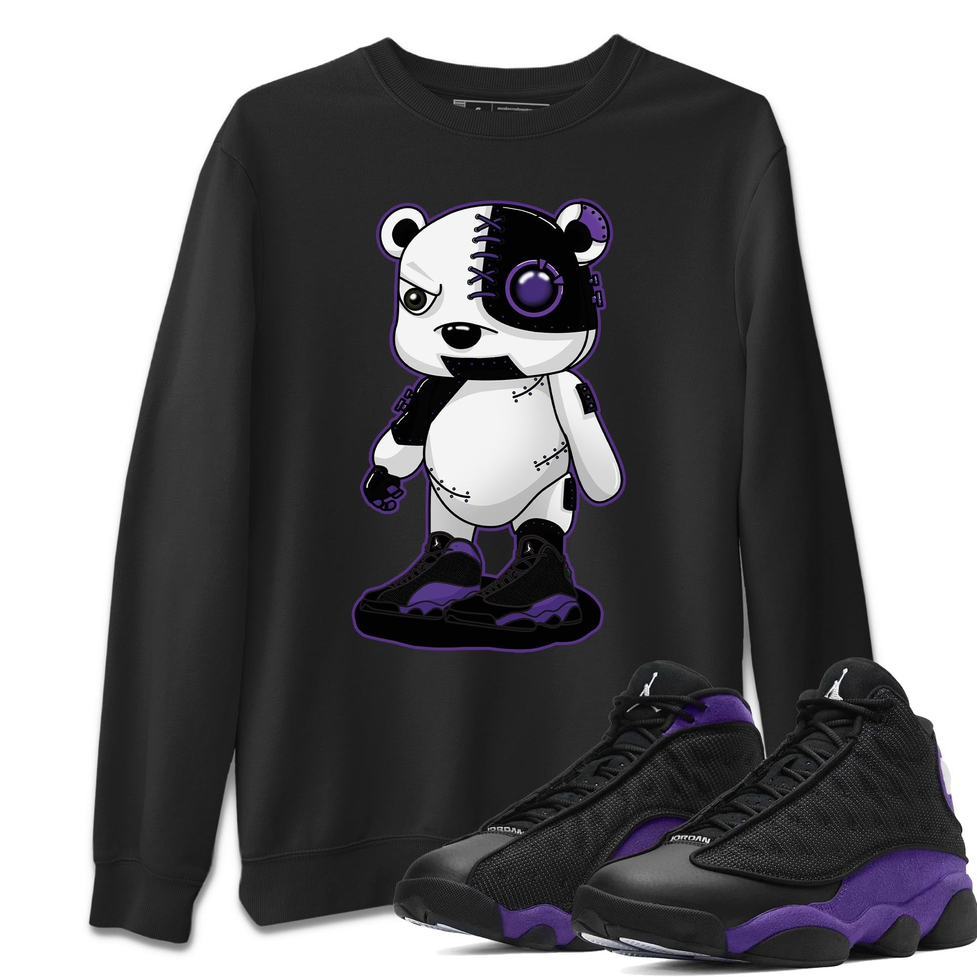 Jordan 13 Court Purple Shirt To Match Jordans Cyborg Bear Sneaker Tees Jordan 13 Court Purple Drip Gear Zone Sneaker Matching Clothing Unisex Shirts