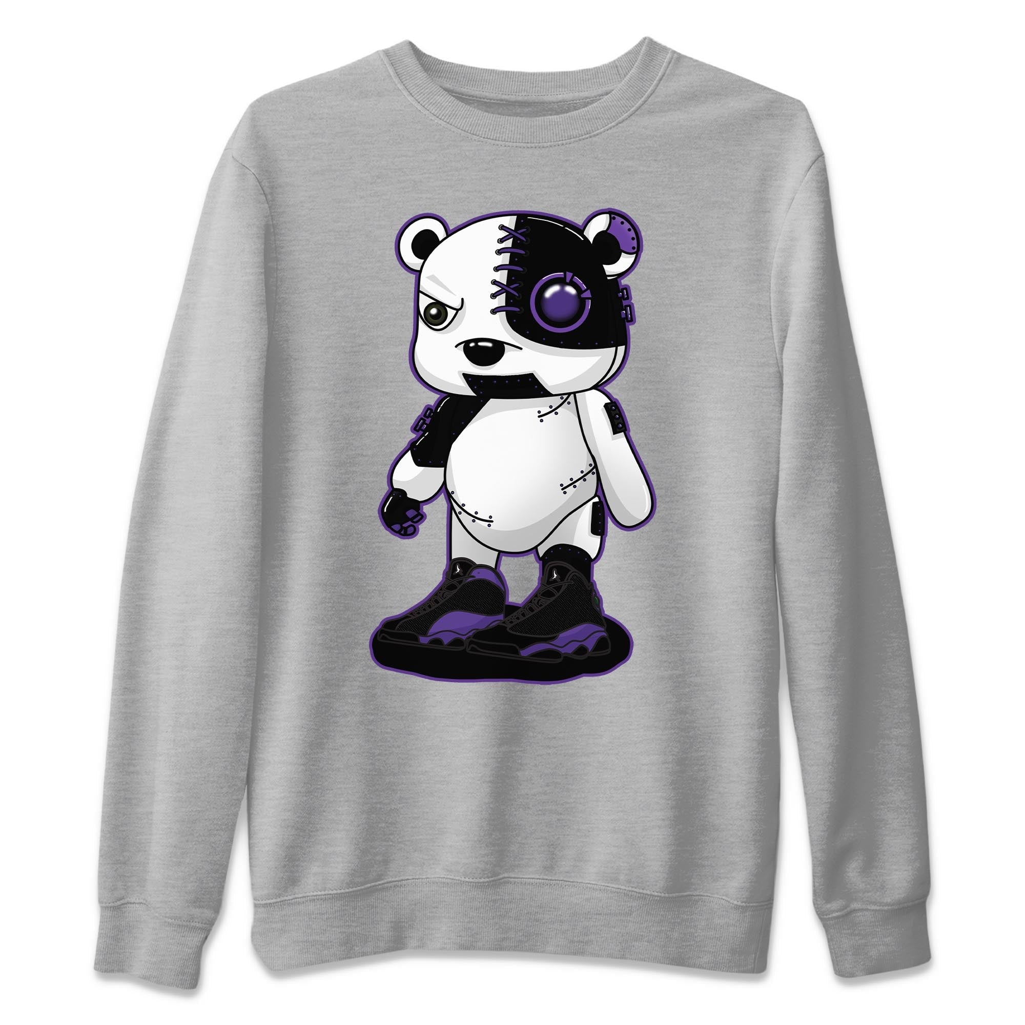 Jordan 13 Court Purple Shirt To Match Jordans Cyborg Bear Sneaker Tees Jordan 13 Court Purple Drip Gear Zone Sneaker Matching Clothing Unisex Shirts