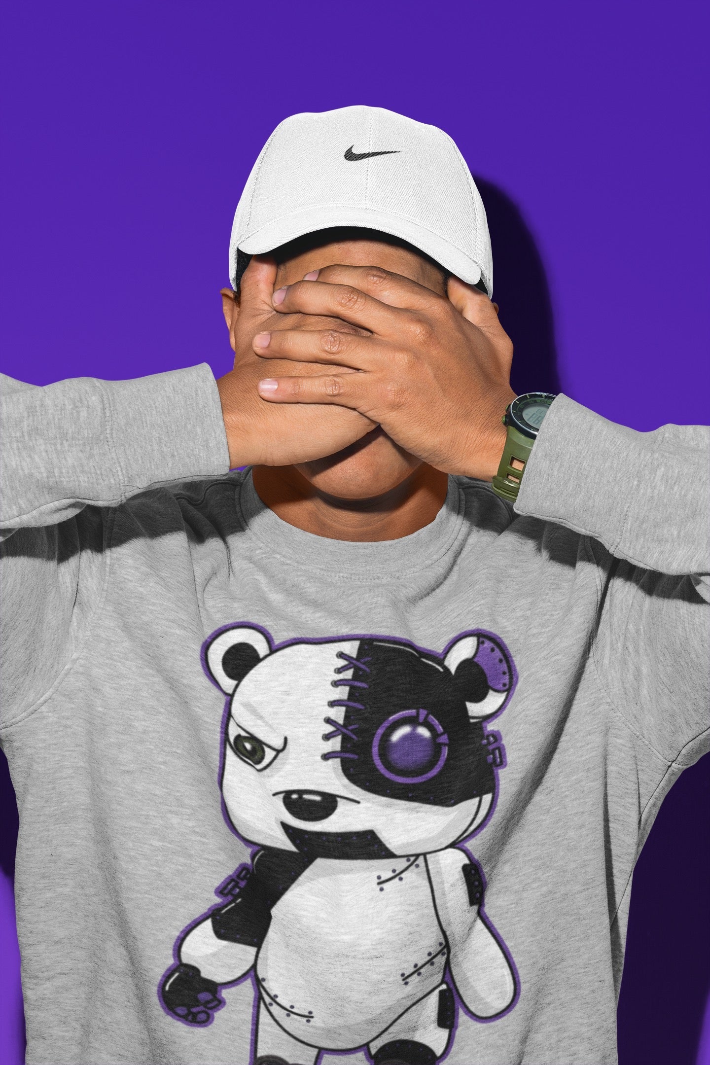 Jordan 13 Court Purple Shirt To Match Jordans Cyborg Bear Sneaker Tees Jordan 13 Court Purple Drip Gear Zone Sneaker Matching Clothing Unisex Shirts