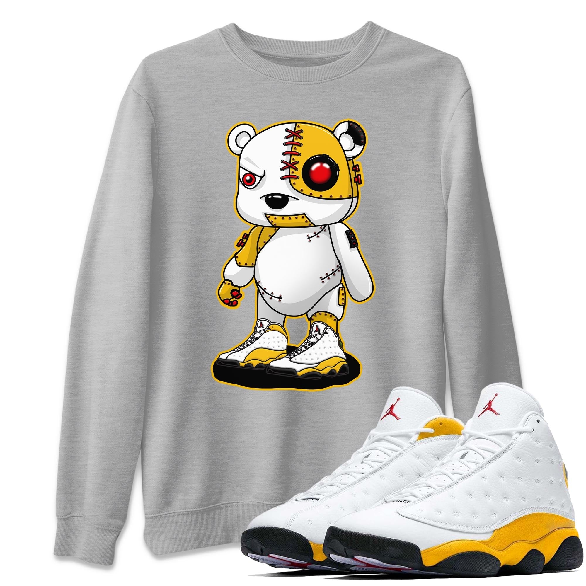 Jordan 13 Del Sol Shirt To Match Jordans Cyborg Bear Sneaker Tees Jordan 13 Del Sol Drip Gear Zone Sneaker Matching Clothing Unisex Shirts