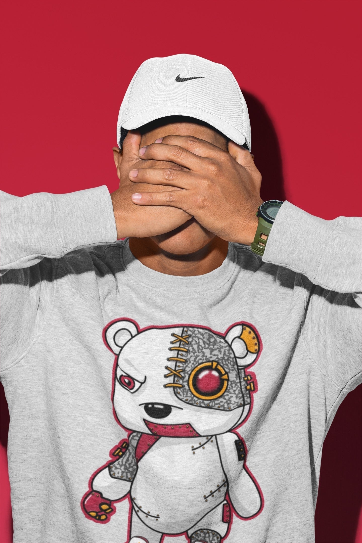 Jordan 3 Cardinal Shirt To Match Jordans Cyborg Bear Sneaker Tees Jordan 3 Cardinal Drip Gear Zone Sneaker Matching Clothing Unisex Shirts