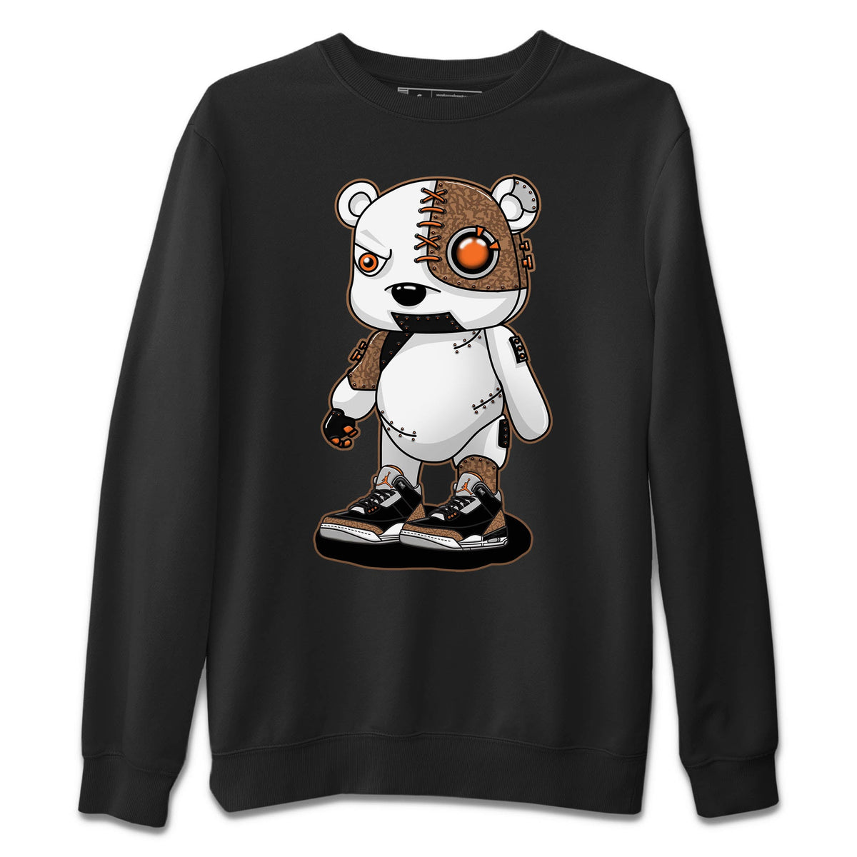 Jordan 3 Desert Elephant Sneaker Matching T-Shirt Cyborg Bear Sneaker Tees Jordan 3 Desert Elephant Sneaker Release Tees Crew Neck Tees