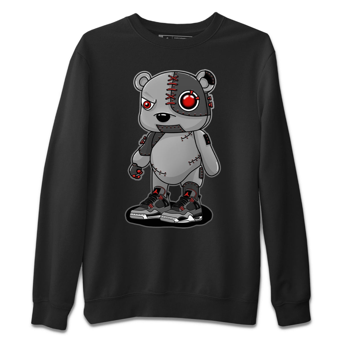 Jordan 4 Infrared Sneaker Matching T-Shirt Cyborg Bear Sneaker Tees Jordan 4 Infrared Sneaker Release Tees Crew Neck Tees