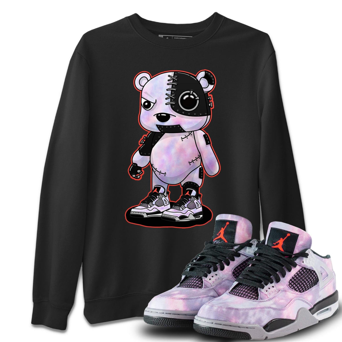 Jordan 4 Zen Master Sneaker Matching T-Shirt Cyborg Bear Sneaker Tees Jordan 4 Zen Master Sneaker Release Tees Crew Neck Tees