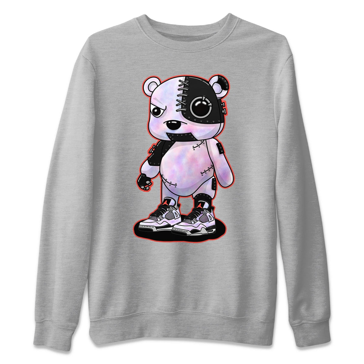 Jordan 4 Zen Master Sneaker Matching T-Shirt Cyborg Bear Sneaker Tees Jordan 4 Zen Master Sneaker Release Tees Crew Neck Tees