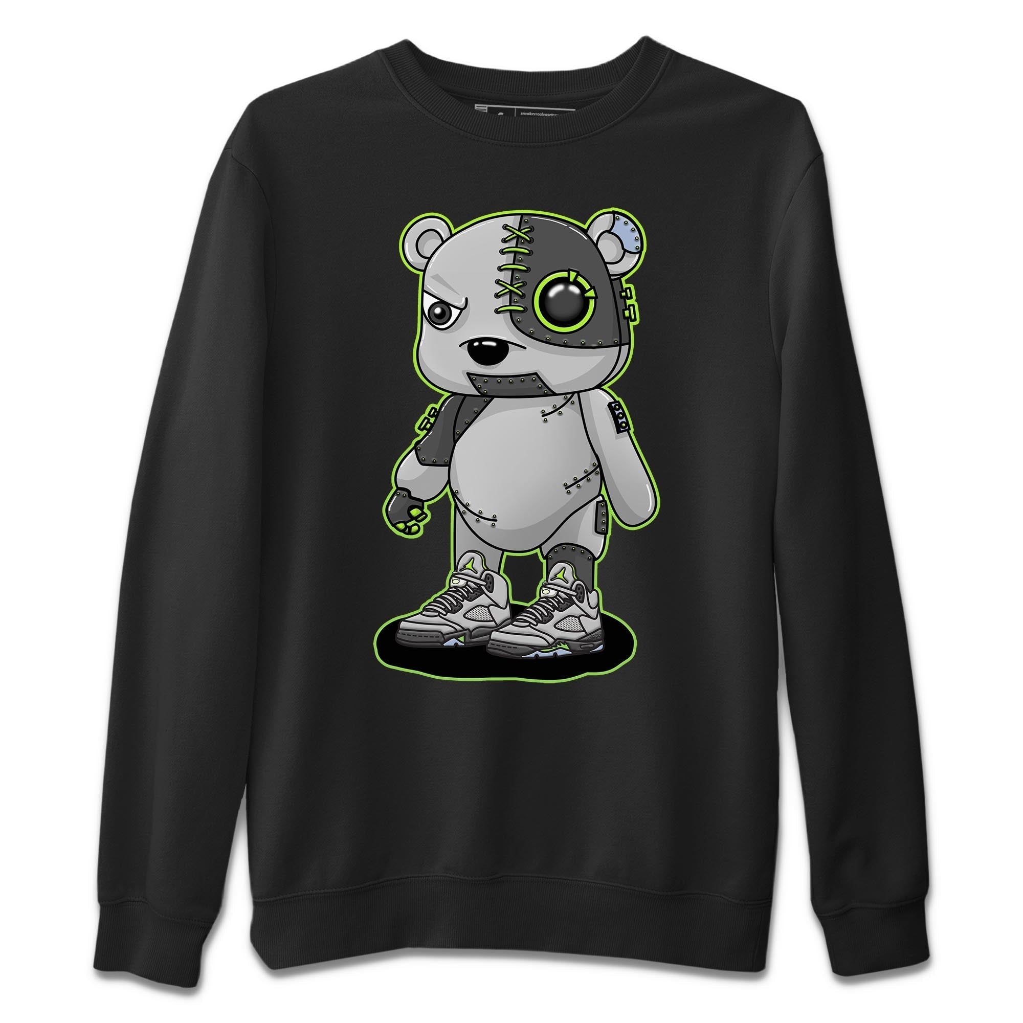 Jordan 5 Green Bean Sneaker Matching T-Shirt Cyborg Bear Sneaker Tees Jordan 5 Green Bean Sneaker Release Tees Crew Neck Tees