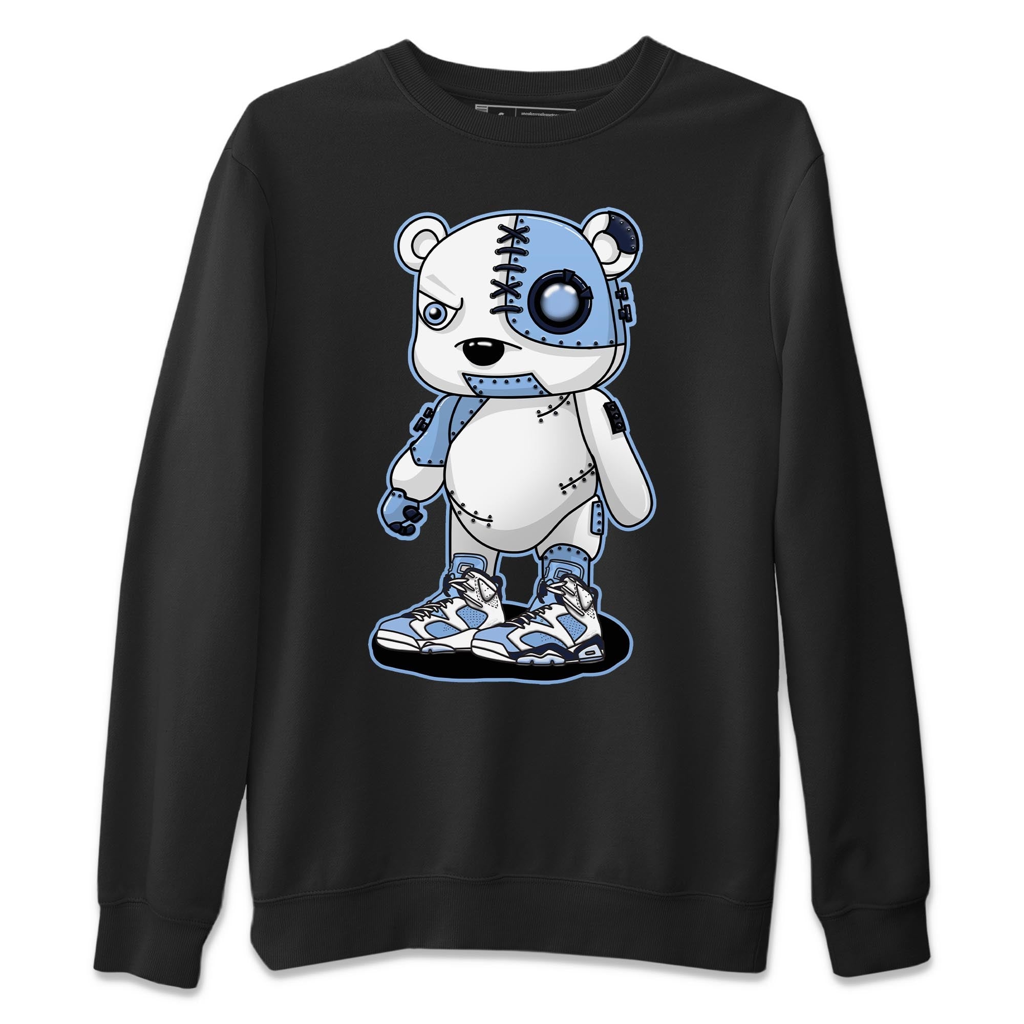 Jordan 6 UNC Shirt To Match Jordans Cyborg Bear Sneaker Tees Jordan 6 UNC Drip Gear Zone Sneaker Matching Clothing Unisex Shirts