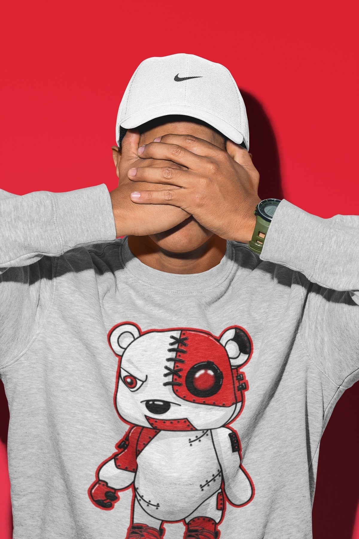 Jordan 9 Chile Red Shirt To Match Jordans Cyborg Bear Sneaker Tees Jordan 9 Chile Red Drip Gear Zone Sneaker Matching Clothing Unisex Shirts