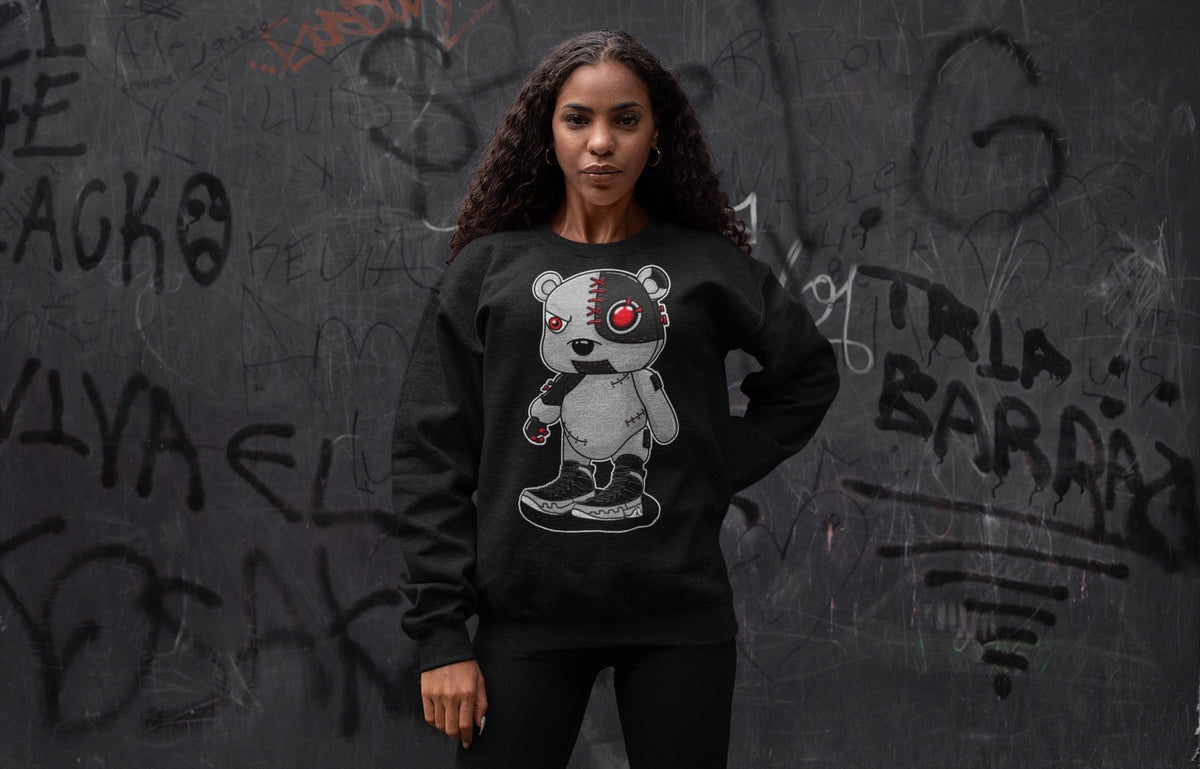 Jordan 9 Particle Grey Shirt To Match Jordans Cyborg Bear Sneaker Tees Jordan 9 Particle Grey Drip Gear Zone Sneaker Matching Clothing Unisex Shirts