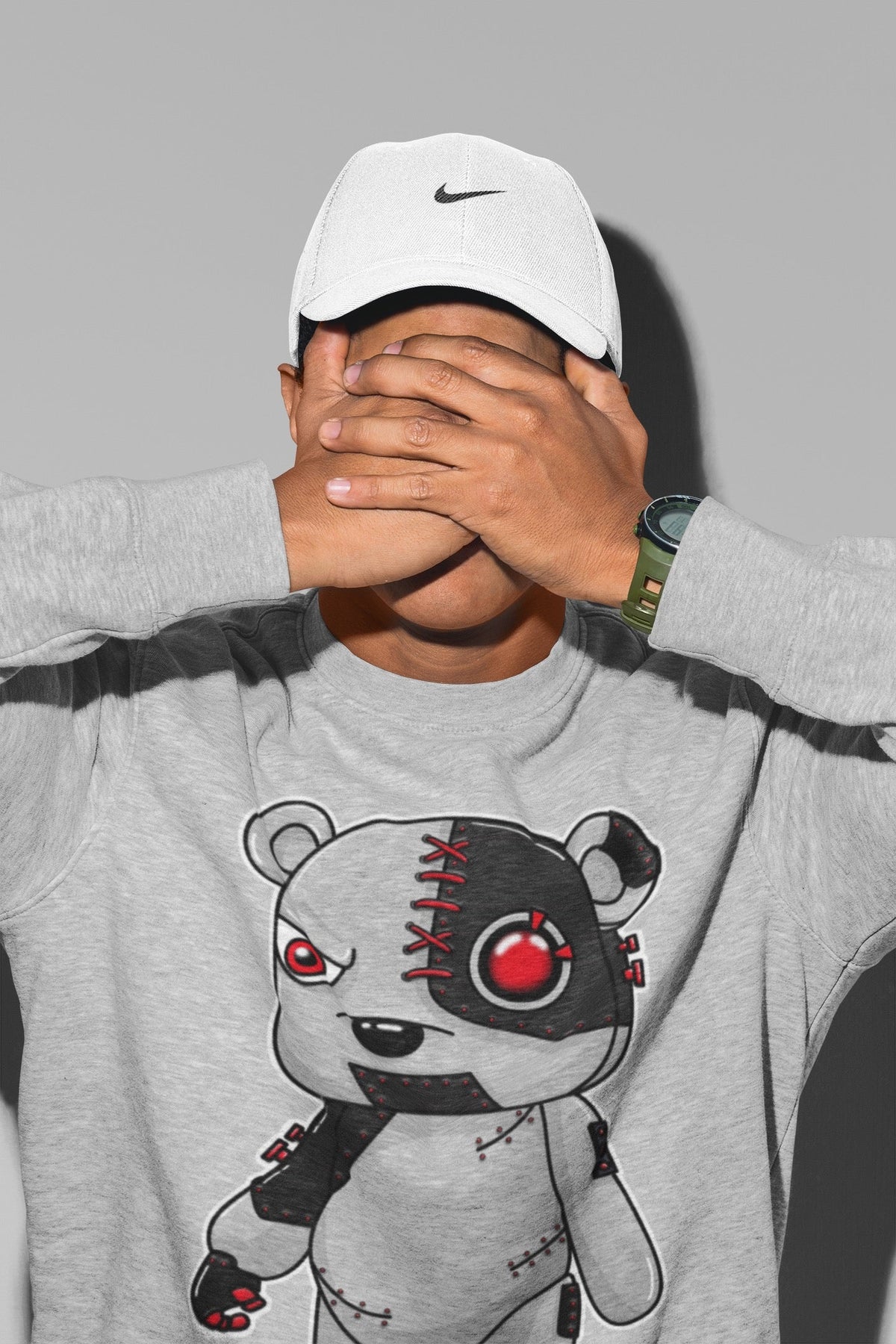 Jordan 9 Particle Grey Shirt To Match Jordans Cyborg Bear Sneaker Tees Jordan 9 Particle Grey Drip Gear Zone Sneaker Matching Clothing Unisex Shirts