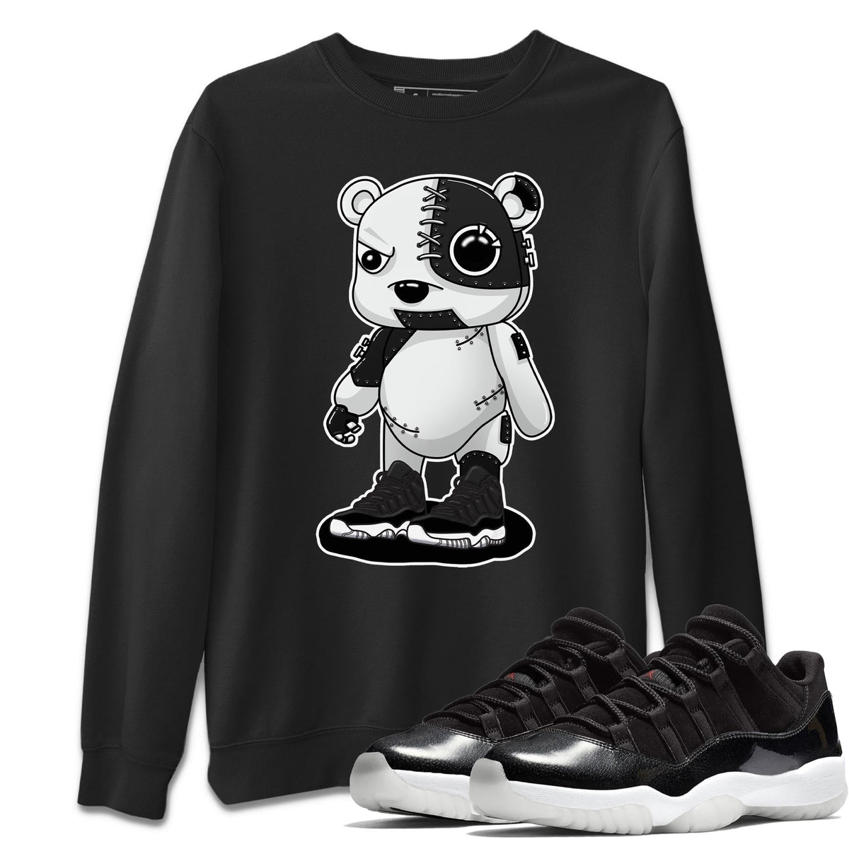 Jordan 11 72-10 Sneaker Matching T-Shirt Cyborg Bear Sneaker Tees Jordan 11 72-10 Sneaker Release Tees Crew Neck Tees