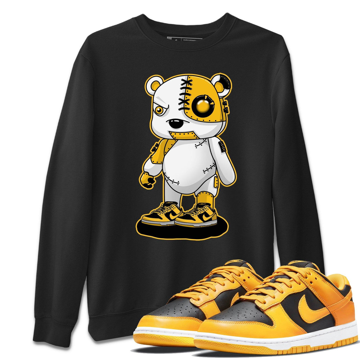 Dunk Championship Goldenrod Sneaker Match Tees Cyborg Bear Sneaker Tees Dunk Championship Goldenrod Jordan to match sneaker T-Shirt Crew Neck Shirts