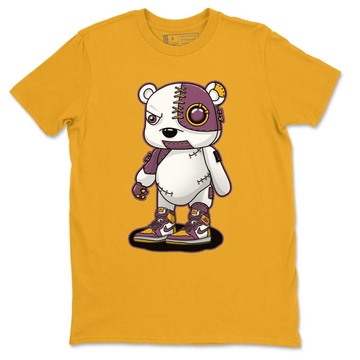 Jordan 1 Brotherhood Sneaker Matching T-Shirt Cyborg Bear Sneaker Tees Jordan 1 Brotherhood Sneaker Release Tees Crew Neck Tees
