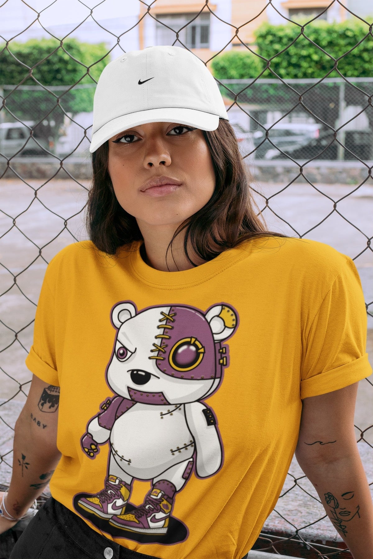 Jordan 1 Brotherhood Sneaker Matching T-Shirt Cyborg Bear Sneaker Tees Jordan 1 Brotherhood Sneaker Release Tees Crew Neck Tees