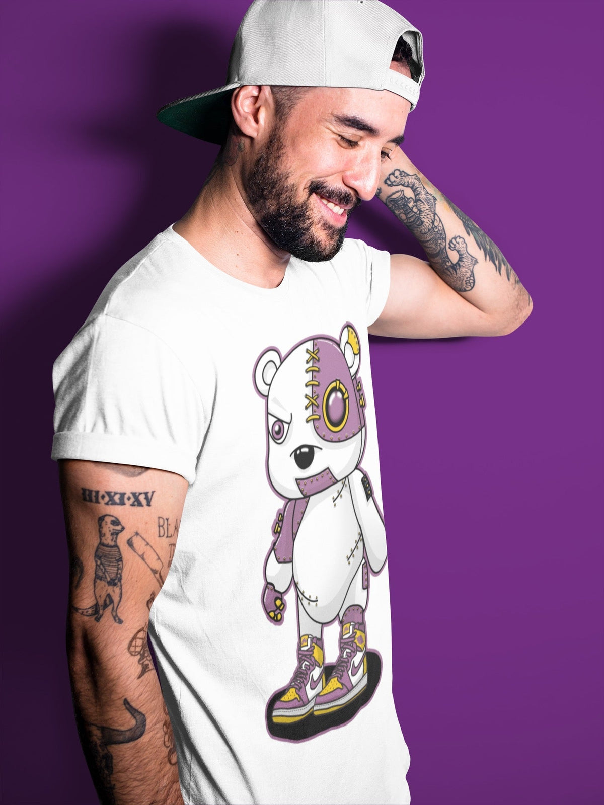 Jordan 1 Brotherhood Sneaker Matching T-Shirt Cyborg Bear Sneaker Tees Jordan 1 Brotherhood Sneaker Release Tees Crew Neck Tees