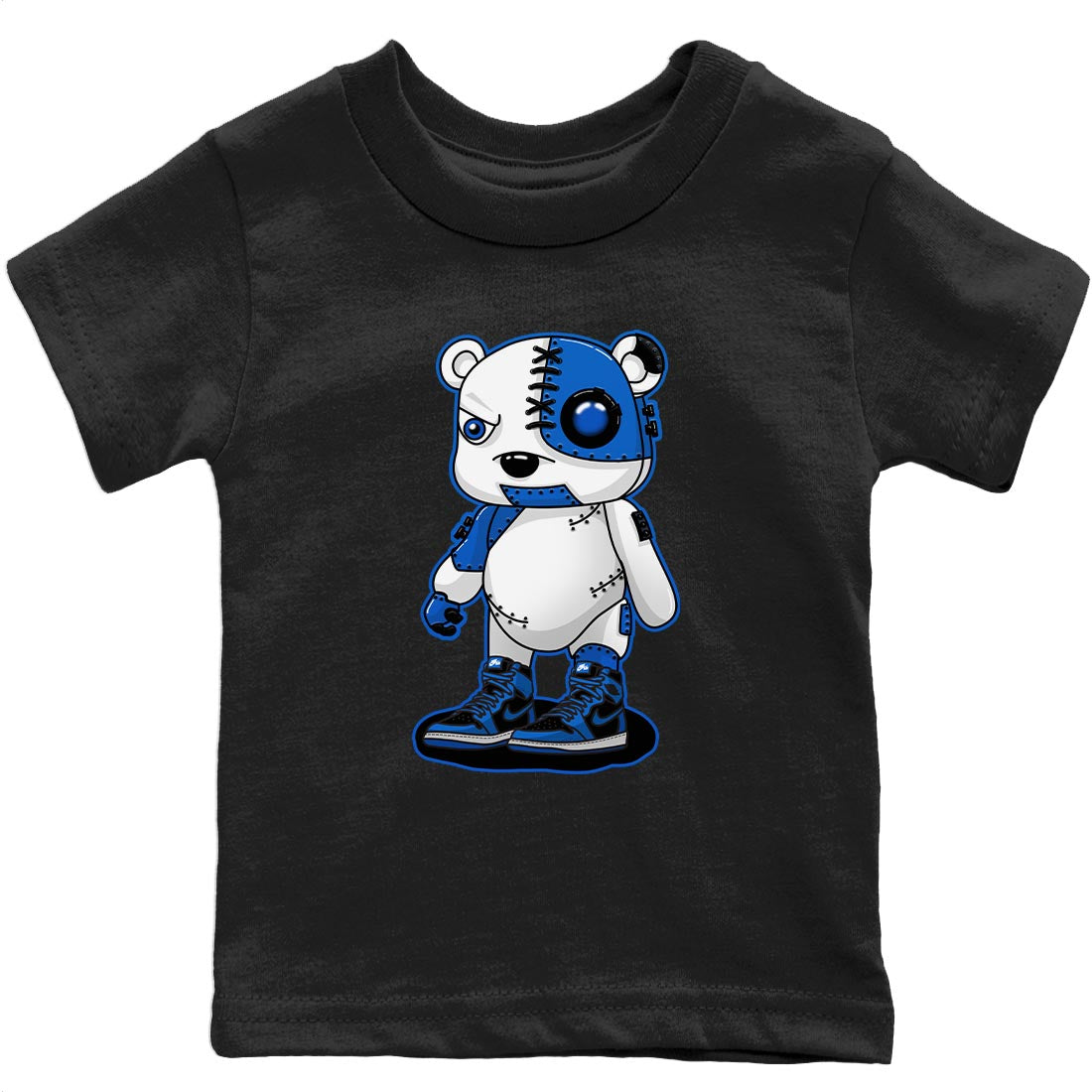 Jordan 1 Dark Marina Blue Sneaker Matching T-Shirt Cyborg Bear Sneaker Tees Jordan 1 Dark Marina Blue Sneaker Release Tees Kids Shirts