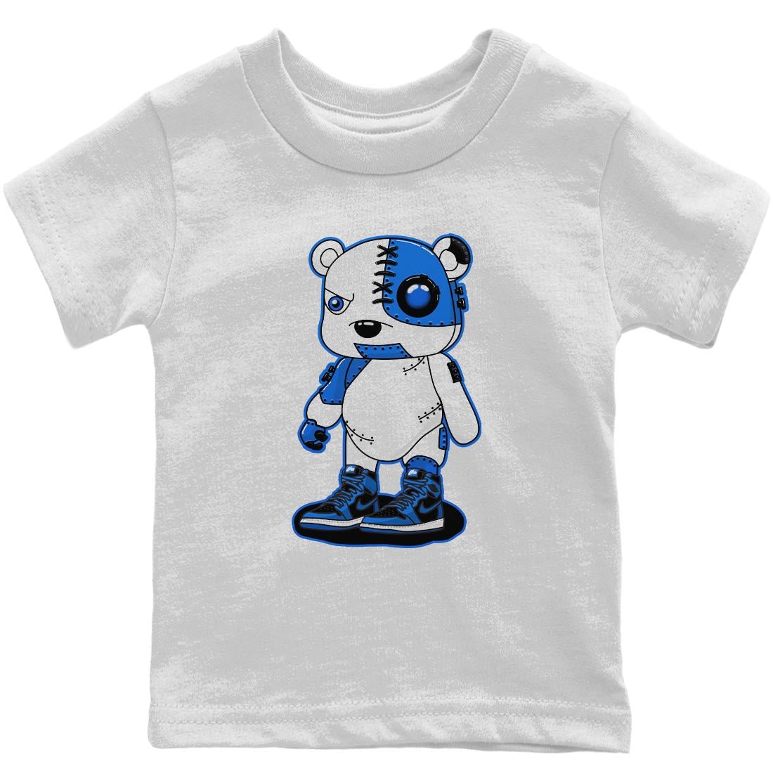 Jordan 1 Dark Marina Blue Sneaker Matching T-Shirt Cyborg Bear Sneaker Tees Jordan 1 Dark Marina Blue Sneaker Release Tees Kids Shirts