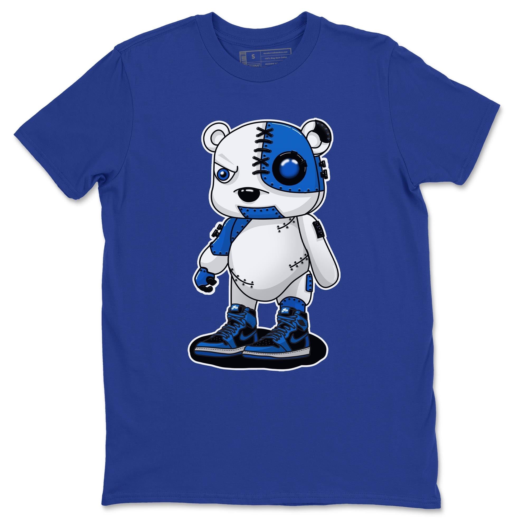 Jordan 1 Dark Marina Blue Sneaker Matching T-Shirt Cyborg Bear Sneaker Tees Jordan 1 Dark Marina Blue Sneaker Release Tees Crew Neck Tees