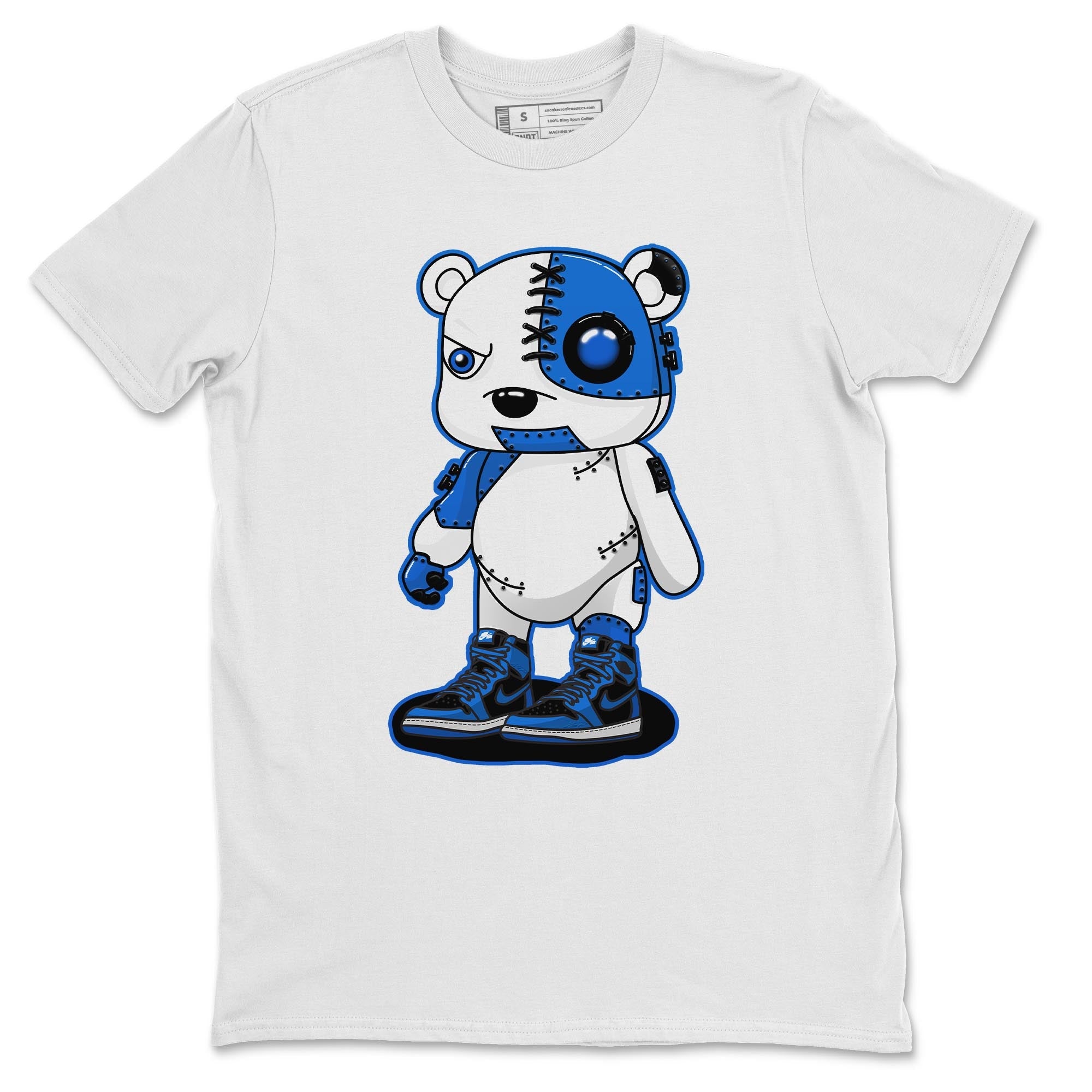 Jordan 1 Dark Marina Blue Sneaker Matching T-Shirt Cyborg Bear Sneaker Tees Jordan 1 Dark Marina Blue Sneaker Release Tees Crew Neck Tees