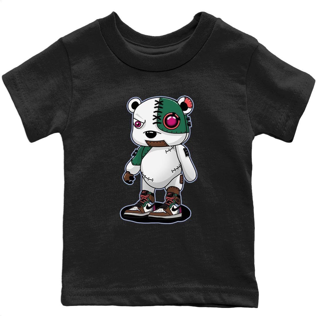 Jordan 1 Hand Crafted Sneaker Matching T-Shirt Cyborg Bear Sneaker Tees Jordan 1 Hand Crafted Sneaker Release Tees Kids Shirts