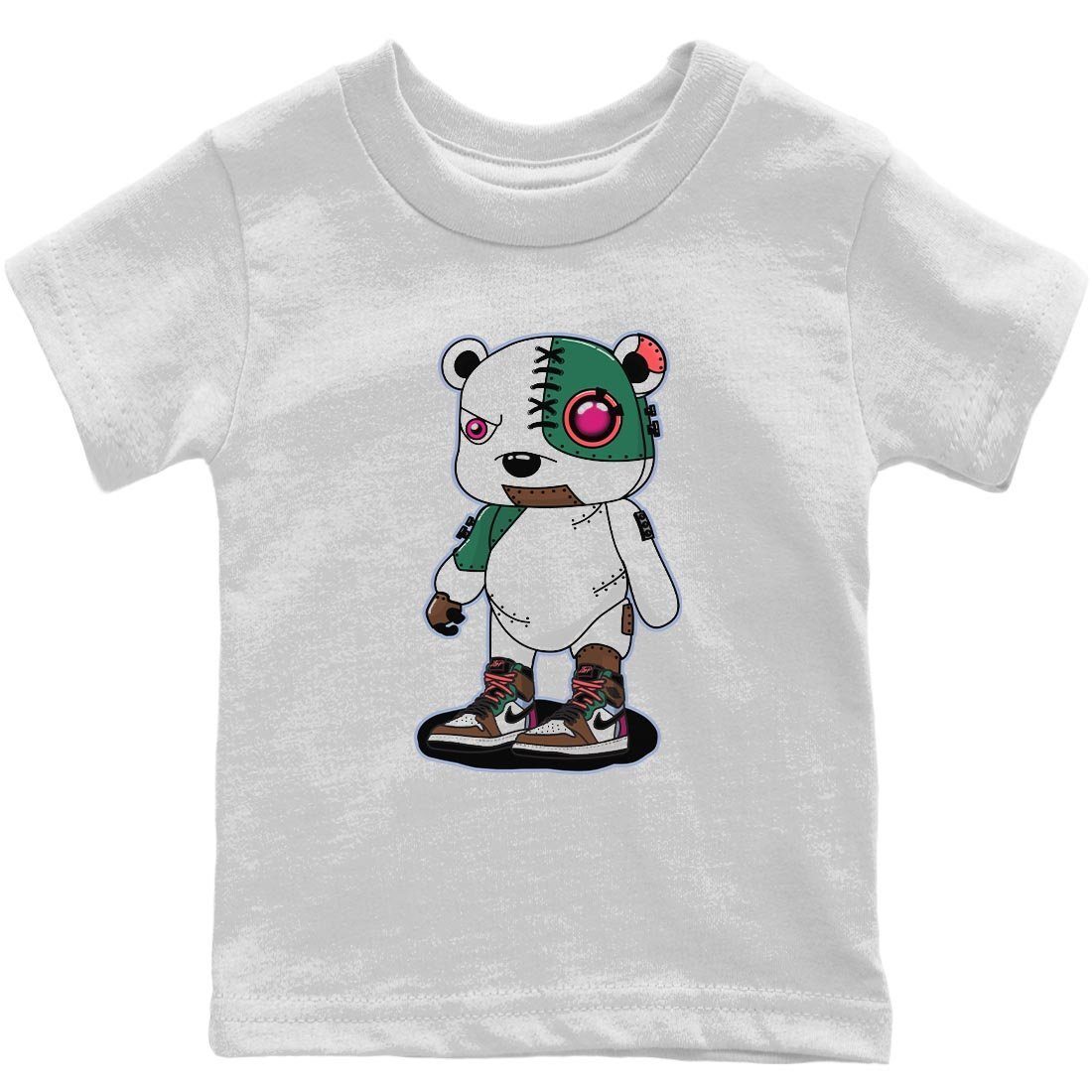 Jordan 1 Hand Crafted Sneaker Matching T-Shirt Cyborg Bear Sneaker Tees Jordan 1 Hand Crafted Sneaker Release Tees Kids Shirts