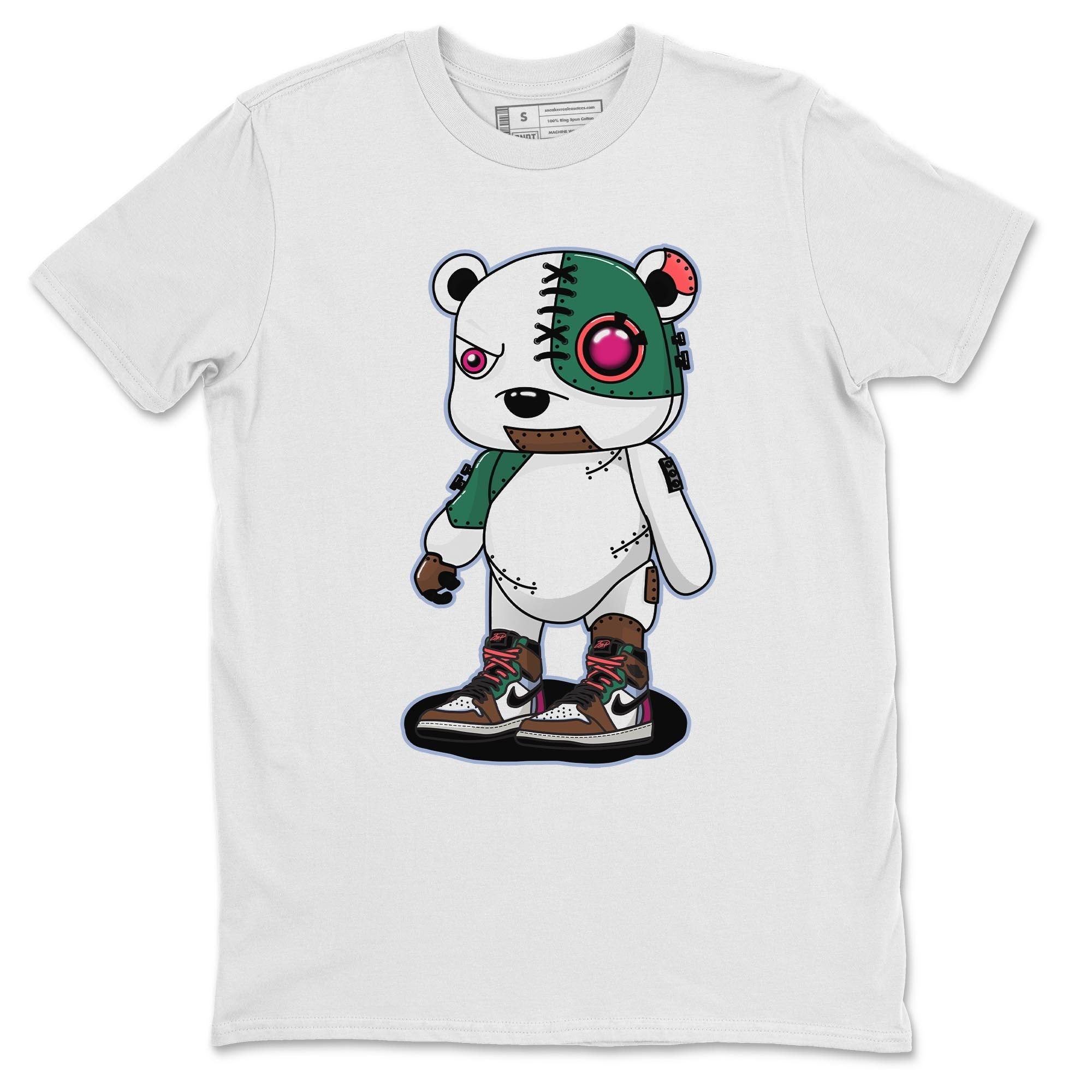 Jordan 1 Hand Crafted Sneaker Matching T-Shirt Cyborg Bear Sneaker Tees Jordan 1 Hand Crafted Sneaker Release Tees Crew Neck Tees