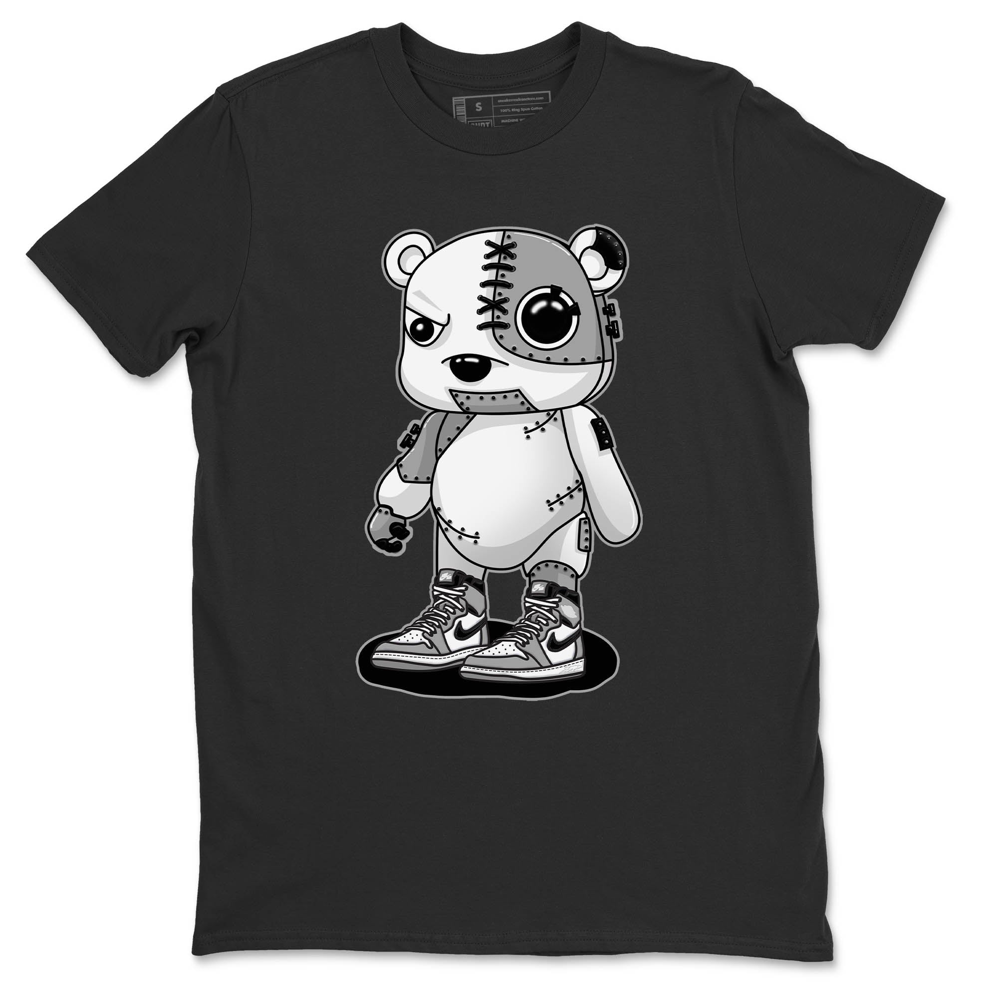 Jordan 1 Light Smoke Grey Sneaker Matching T-Shirt Cyborg Bear Sneaker Tees Jordan 1 Light Smoke Grey Sneaker Release Tees Crew Neck Tees