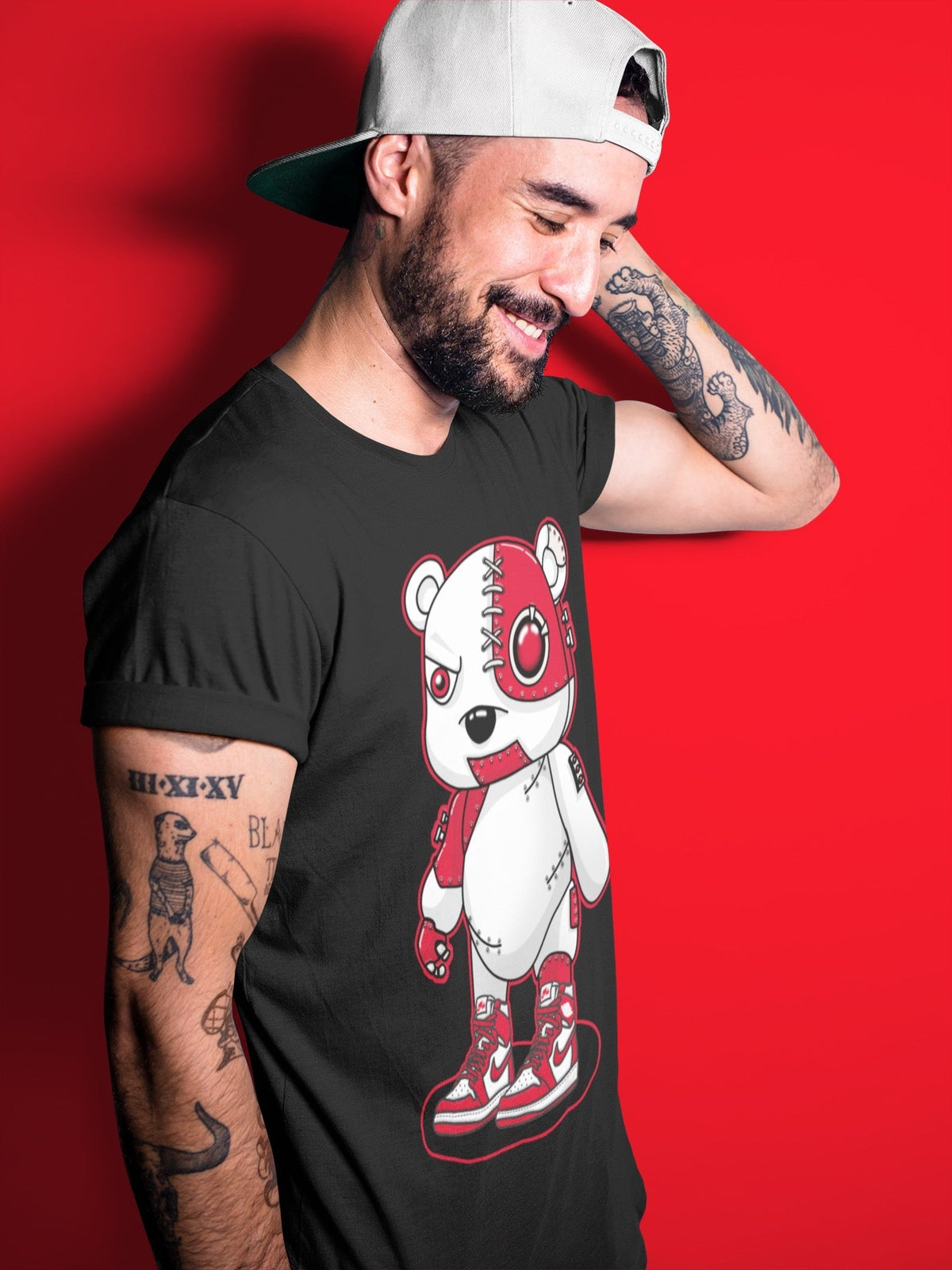 Jordan 1 Newstalgia Sneaker Matching T-Shirt Cyborg Bear Sneaker Tees Jordan 1 Newstalgia Sneaker Release Tees Crew Neck Tees