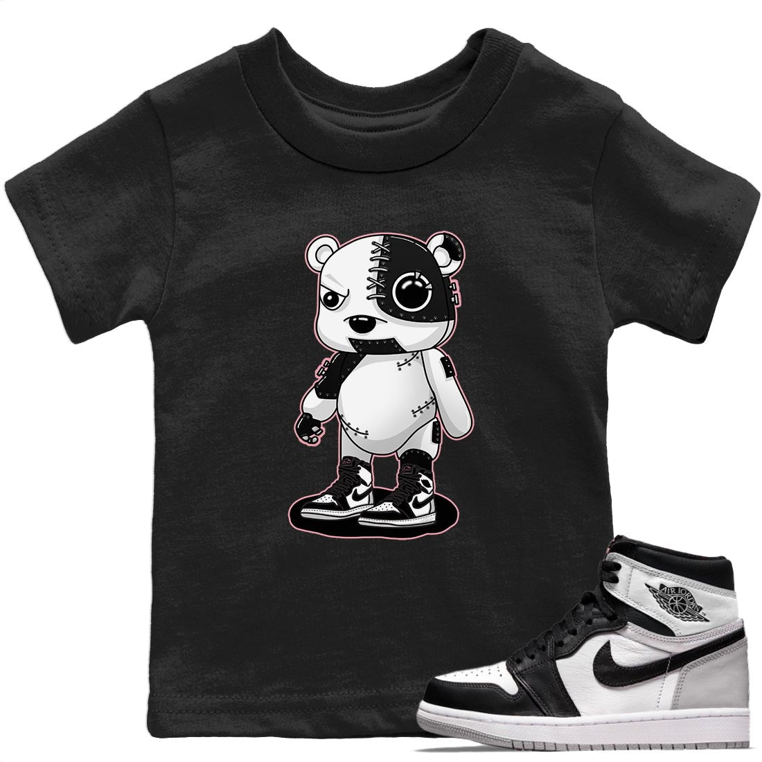 Jordan 1 Stage Haze Sneaker Matching T-Shirt Cyborg Bear Sneaker Tees Jordan 1 Stage Haze Sneaker Release Tees Kids Shirts