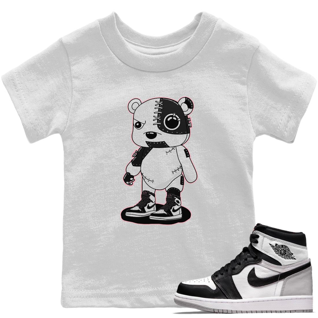 Jordan 1 Stage Haze Sneaker Matching T-Shirt Cyborg Bear Sneaker Tees Jordan 1 Stage Haze Sneaker Release Tees Kids Shirts