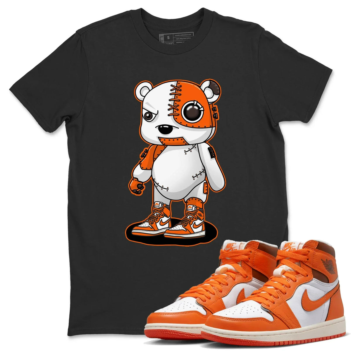 Jordan 1 Starfish Sneaker Matching T-Shirt Cyborg Bear Sneaker Tees Jordan 1 Starfish Sneaker Release Tees Crew Neck Tees