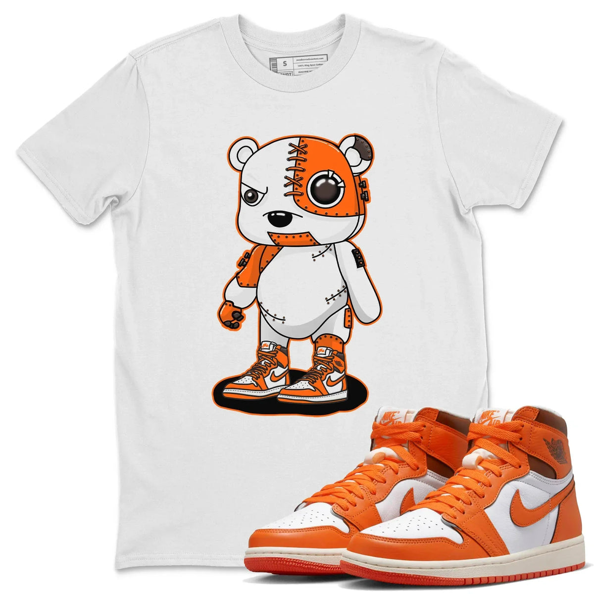 Jordan 1 Starfish Sneaker Matching T-Shirt Cyborg Bear Sneaker Tees Jordan 1 Starfish Sneaker Release Tees Crew Neck Tees