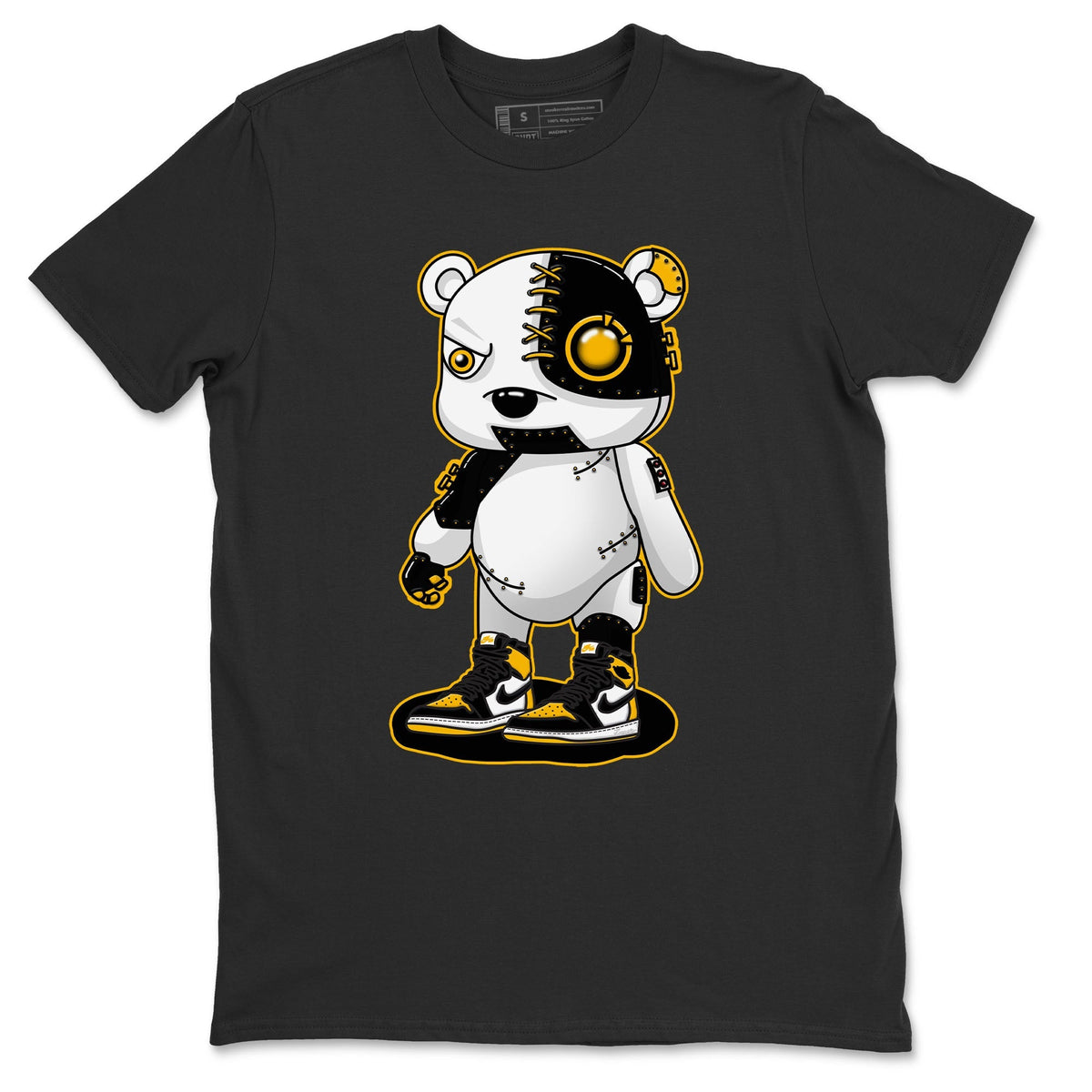 Jordan 1 Taxi Sneaker Matching T-Shirt Cyborg Bear Sneaker Tees Jordan 1 Taxi Sneaker Release Tees Crew Neck Tees