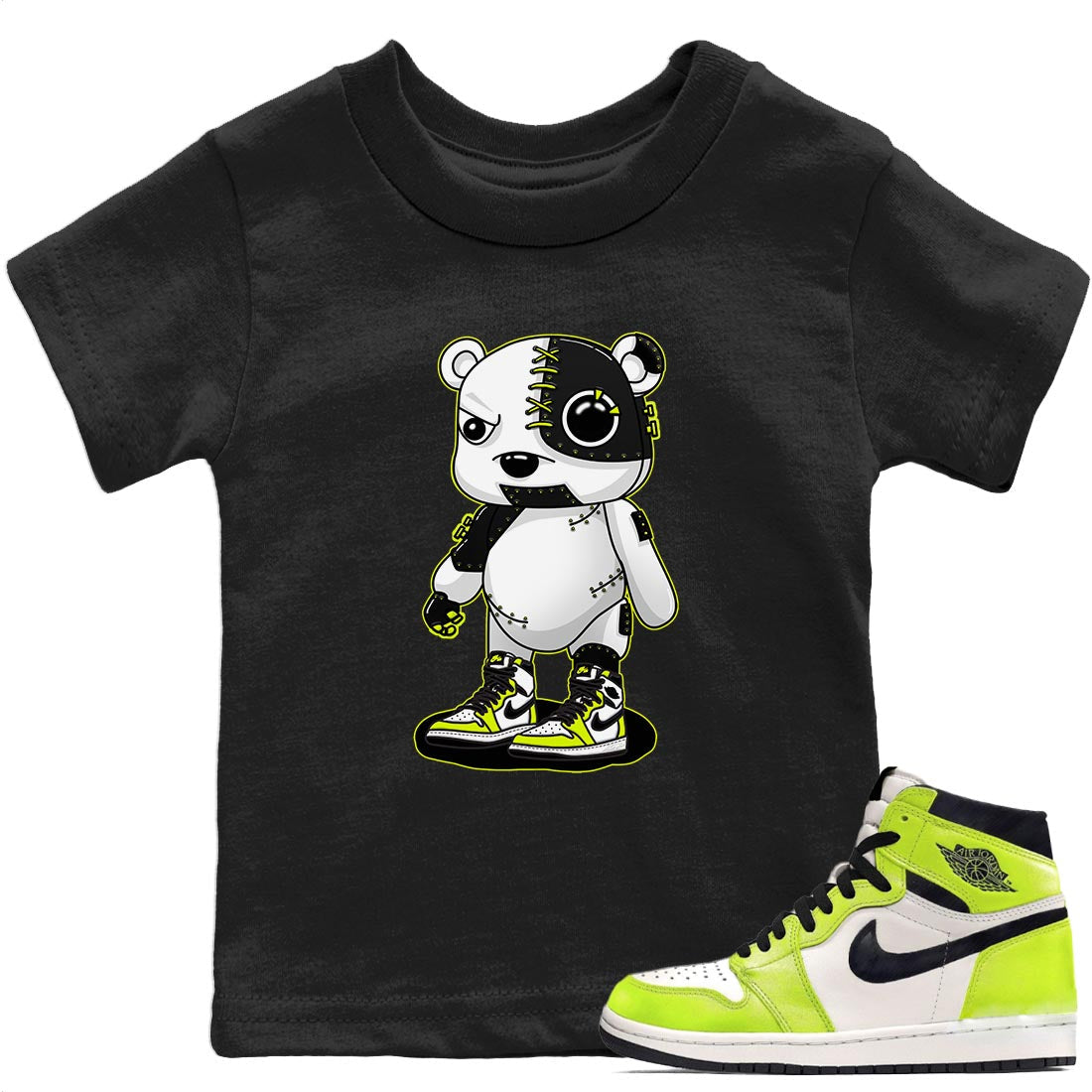 Jordan 1 Visionaire Sneaker Matching T-Shirt Cyborg Bear Sneaker Tees Jordan 1 Visionaire Sneaker Release Tees Kids Shirts