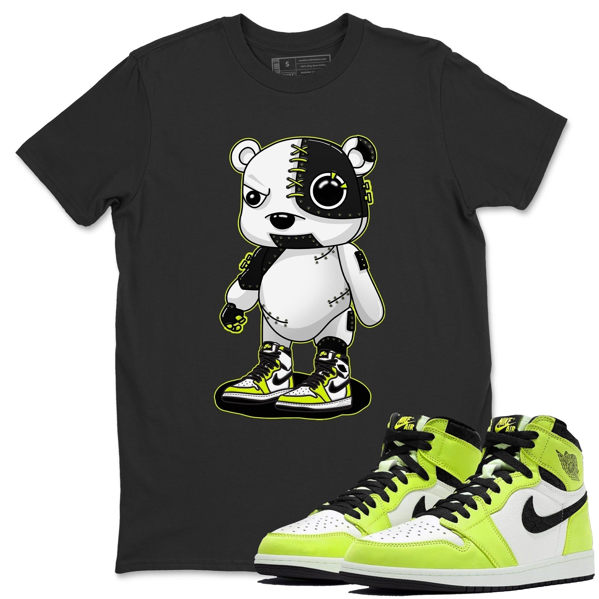 Jordan 1 Visionaire Sneaker Matching T-Shirt Cyborg Bear Sneaker Tees Jordan 1 Visionaire Sneaker Release Tees Crew Neck Tees