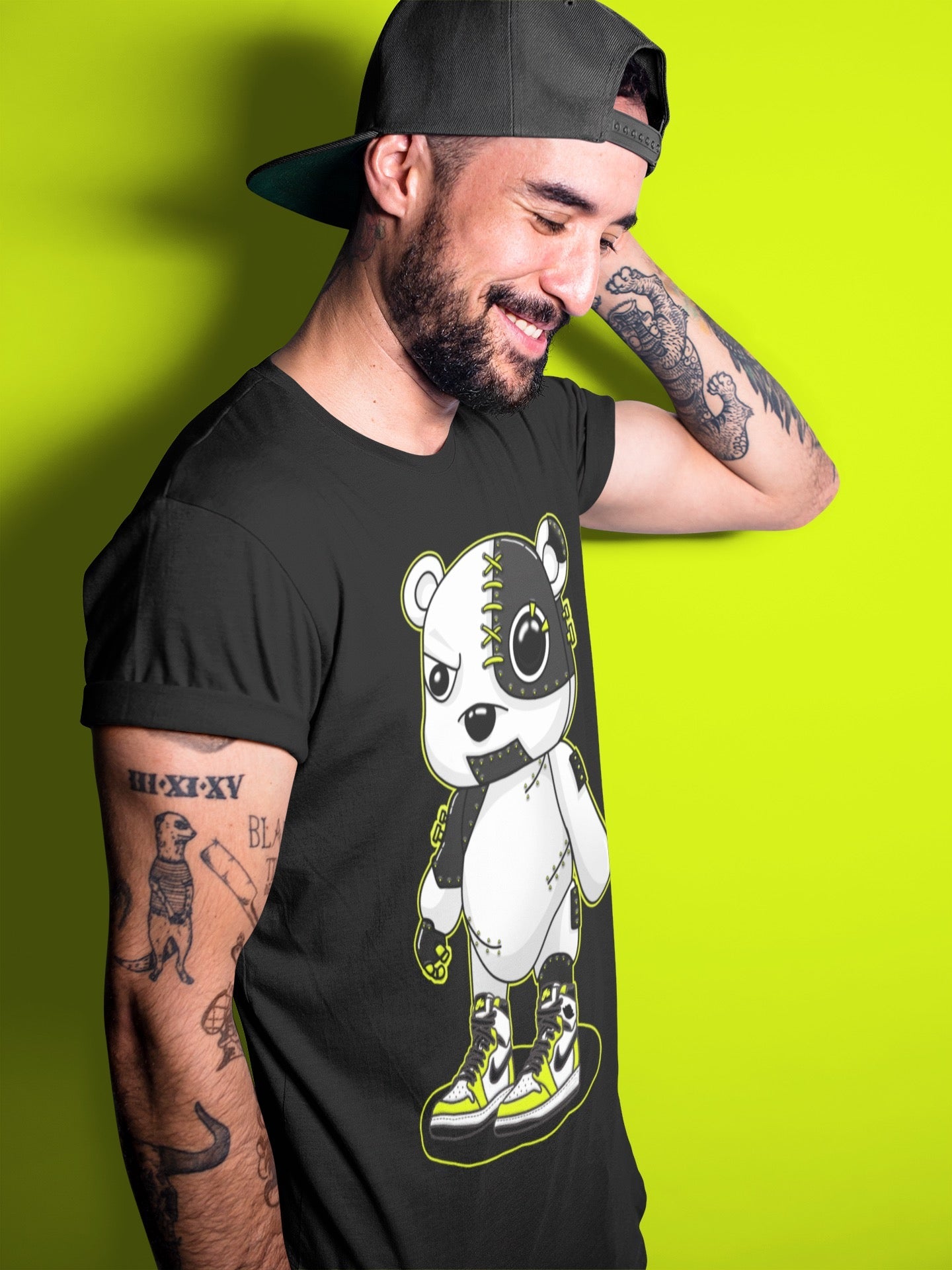 Jordan 1 Visionaire Sneaker Matching T-Shirt Cyborg Bear Sneaker Tees Jordan 1 Visionaire Sneaker Release Tees Crew Neck Tees