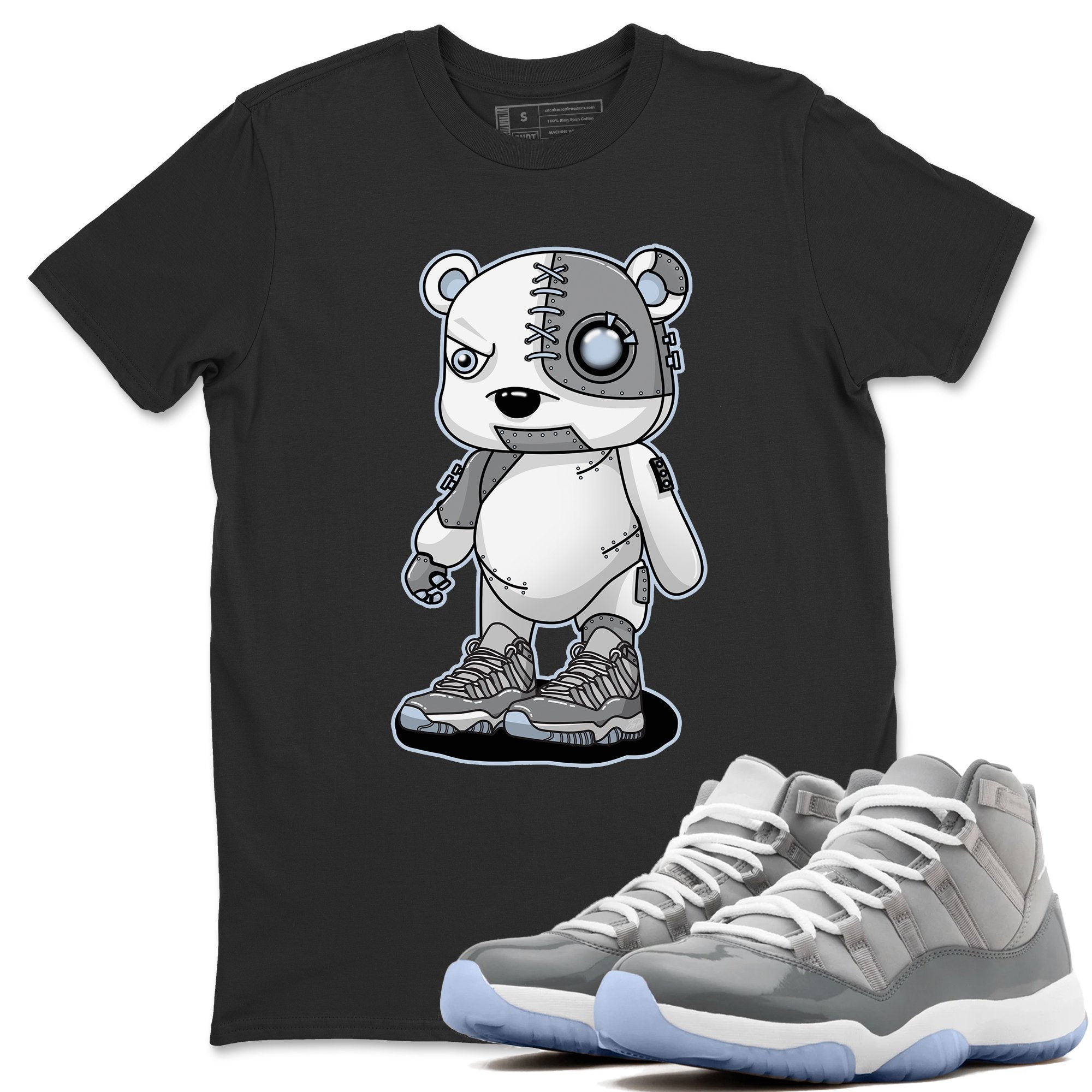 Jordan 11 Cool Grey Shirt To Match Jordans Cyborg Bear Sneaker Tees Jordan 11 Cool Grey Drip Gear Zone Sneaker Matching Clothing Unisex Shirts