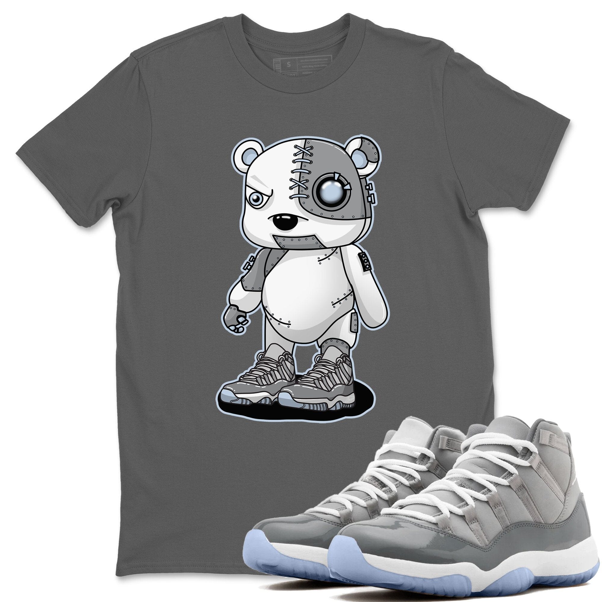 Jordan 11 Cool Grey Shirt To Match Jordans Cyborg Bear Sneaker Tees Jordan 11 Cool Grey Drip Gear Zone Sneaker Matching Clothing Unisex Shirts