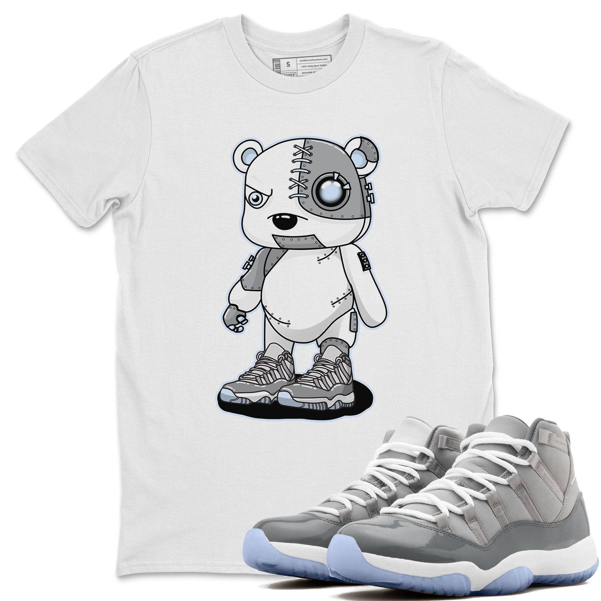 Jordan 11 Cool Grey Shirt To Match Jordans Cyborg Bear Sneaker Tees Jordan 11 Cool Grey Drip Gear Zone Sneaker Matching Clothing Unisex Shirts