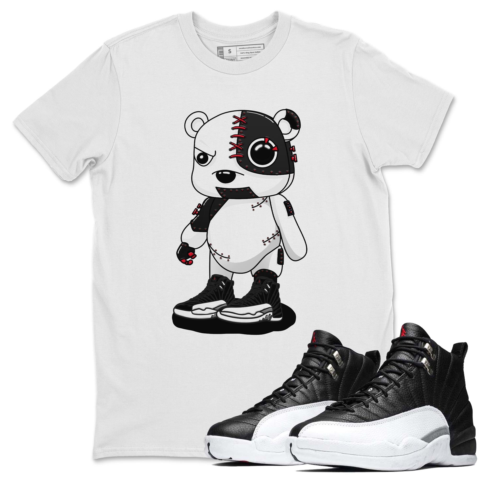 Jordan 12 Playoffs Shirt To Match Jordans Cyborg Bear Sneaker Tees Jordan 12 Playoffs Drip Gear Zone Sneaker Matching Clothing Unisex Shirts
